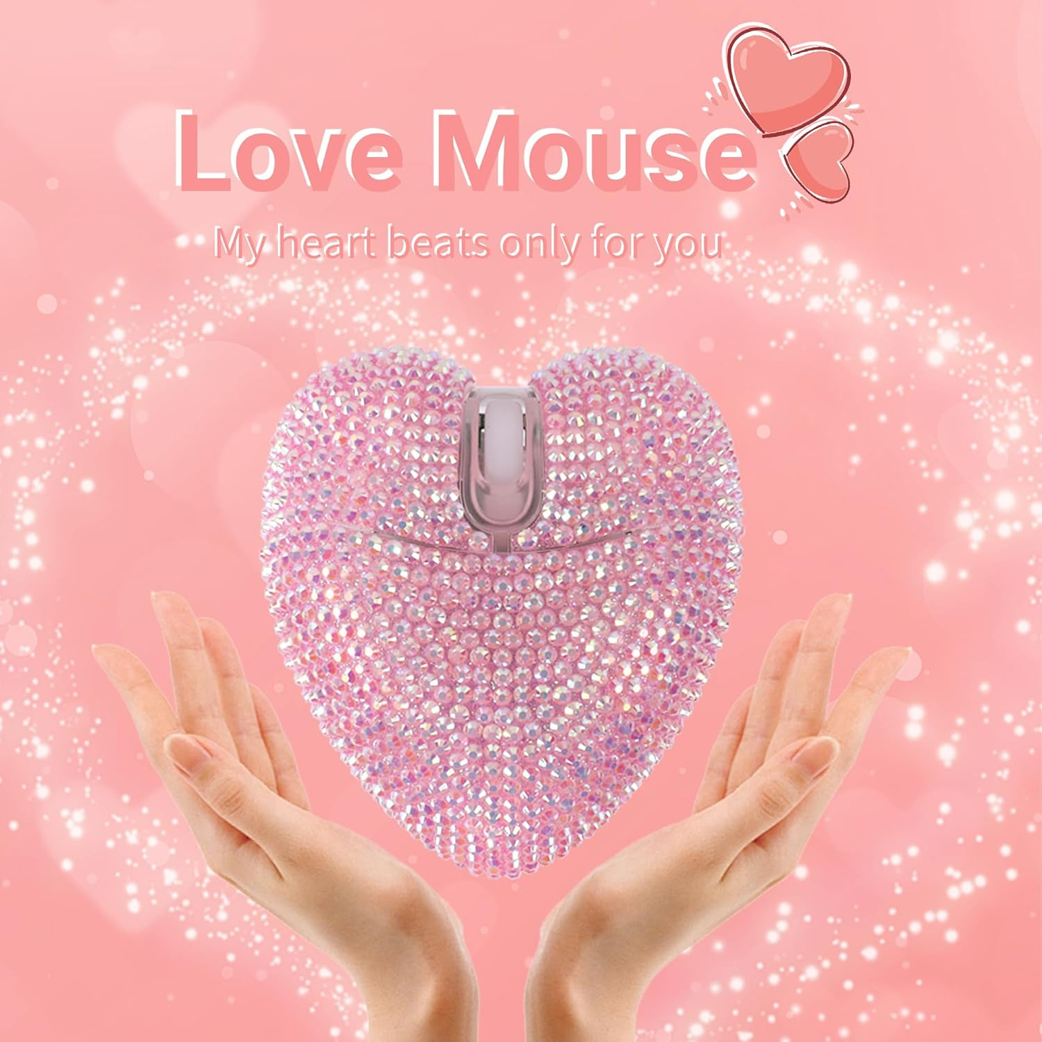 Wireless Bluetooth Mouse, Rechargeable Silent and Stylish Heart-Shaped Mouse ...