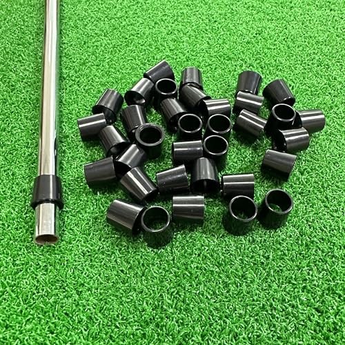 10 Pieces Solid Black Flat Golf Driver Hybrid Iron Putter 370 13x12.7mm