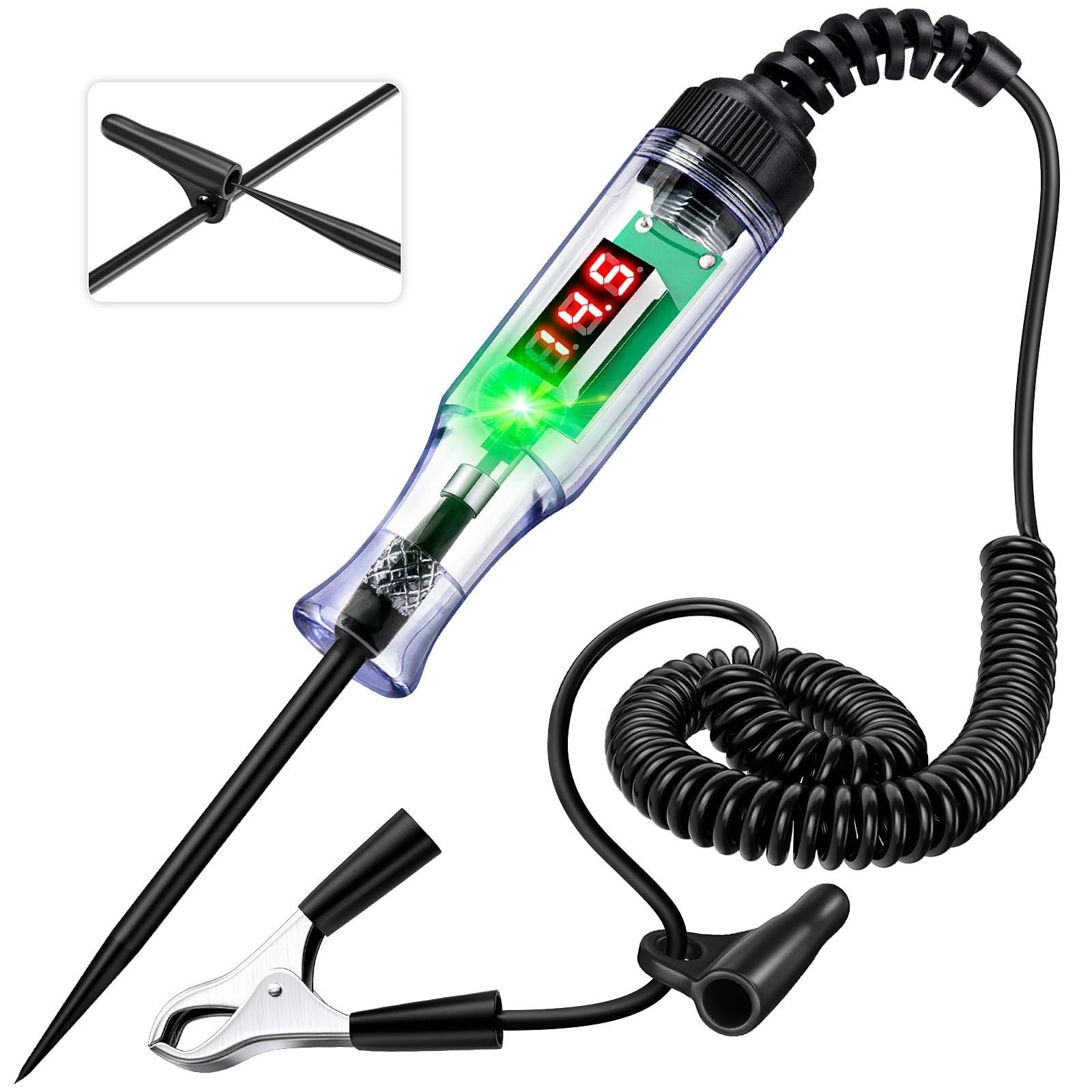 Heavy Duty Automotive Test Light Circuit Tester, 3-48V Digital Voltage Tester...