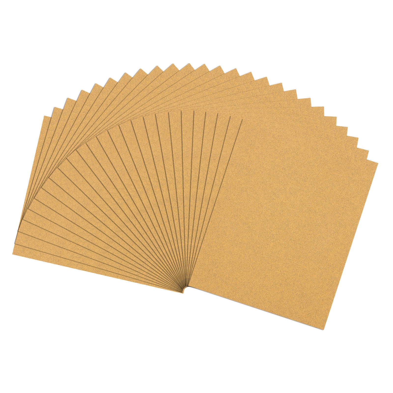 25 Pcs 60 Grit Dry Sandpapers, 9 x 11 Inch Sand Papers, Gold