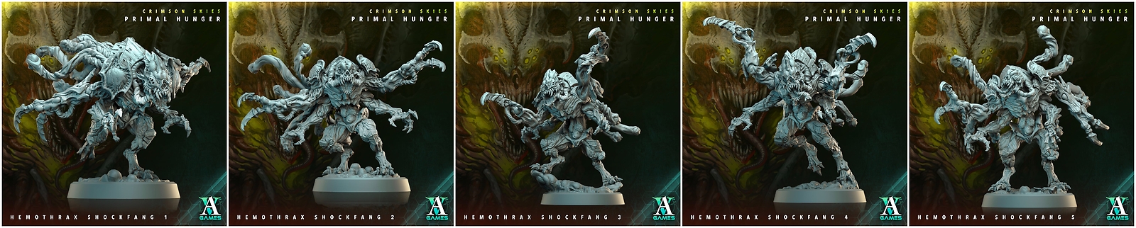 3D Printed Archvillain Games Crimson Skies Primal Hunger- Hemothrax Shockfang