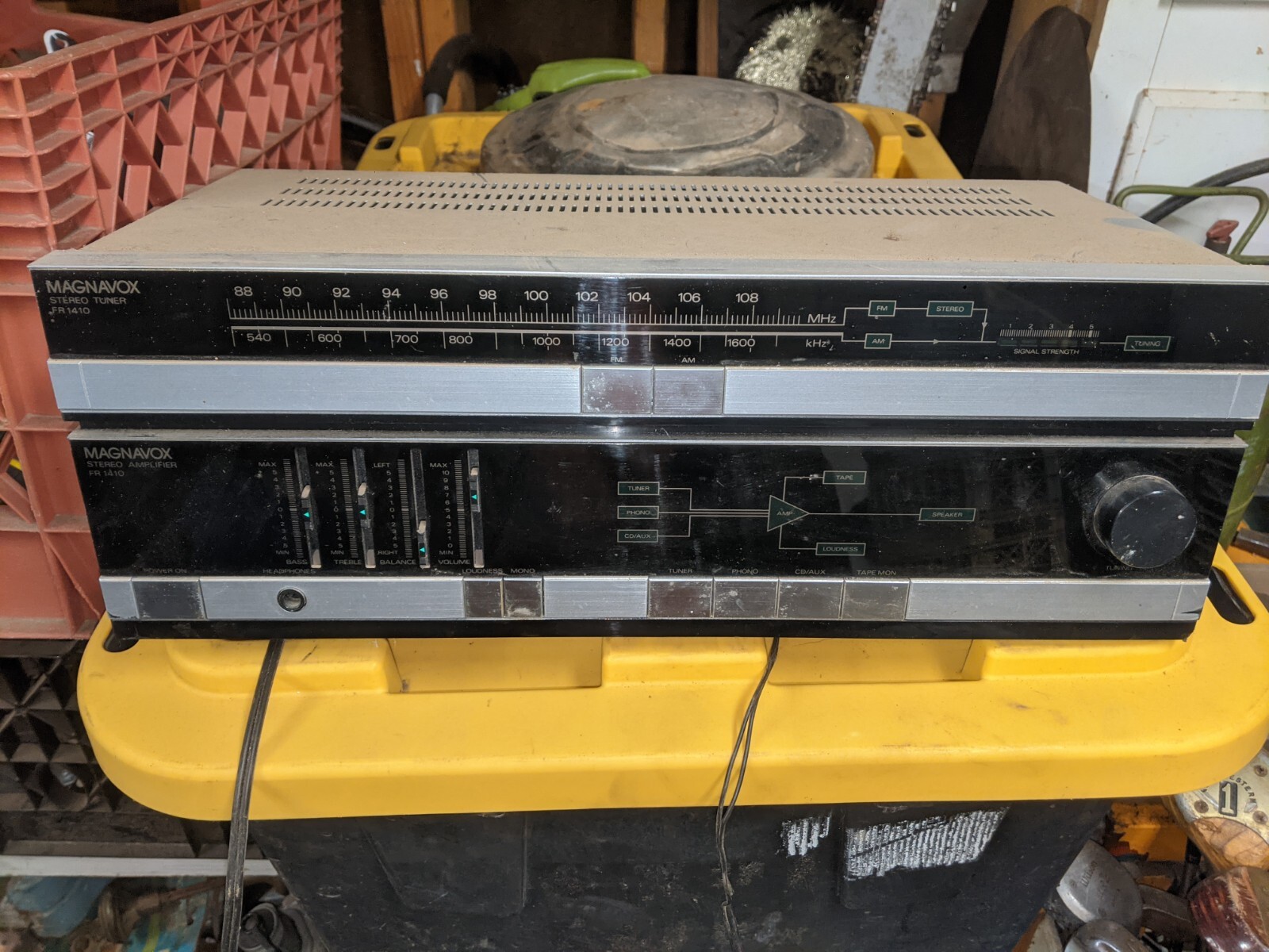 Magnavox Lot FR 1410 Digital Synthesized Stereo Tuner FR1410 Amplifier tested!!!