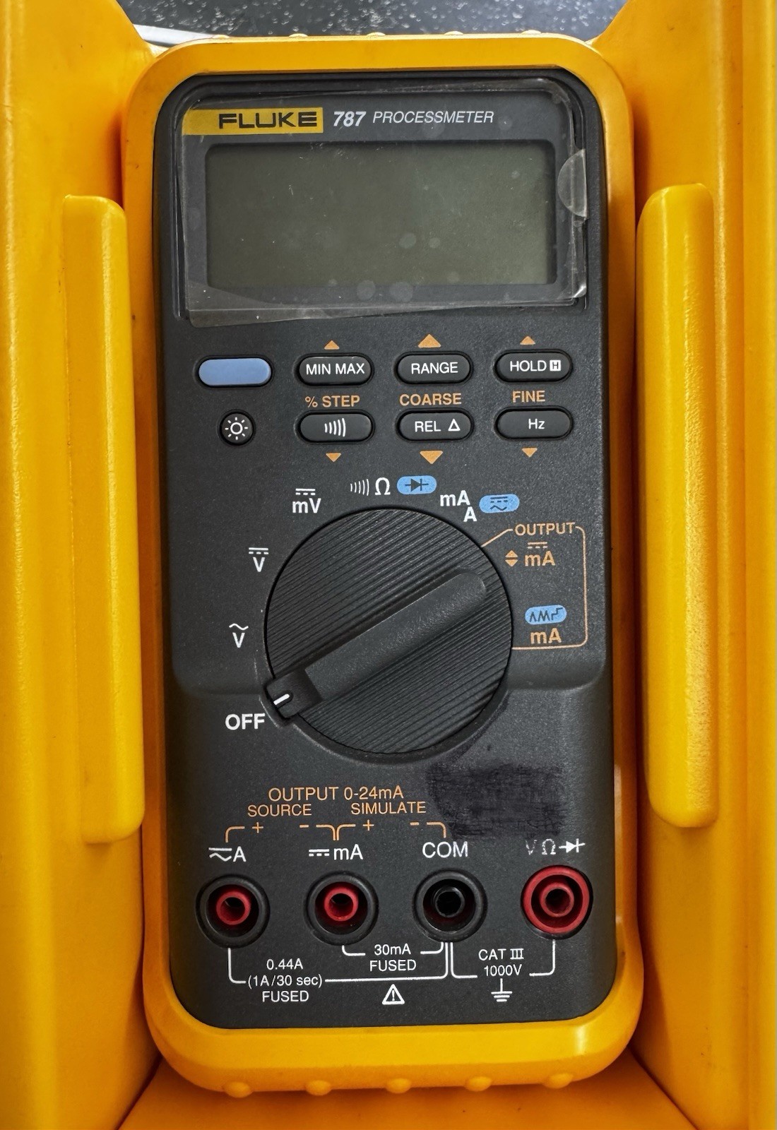 Fluke 787 Process Meter Process Calibrator w/ Module, Leads, Yellow Case