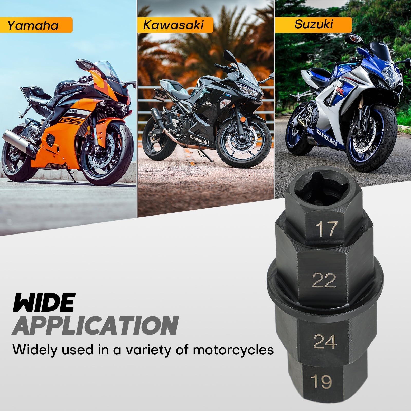 weyleity Hex Axle Motorcycle Tool | Allen Front Wheel Spindle Socket...