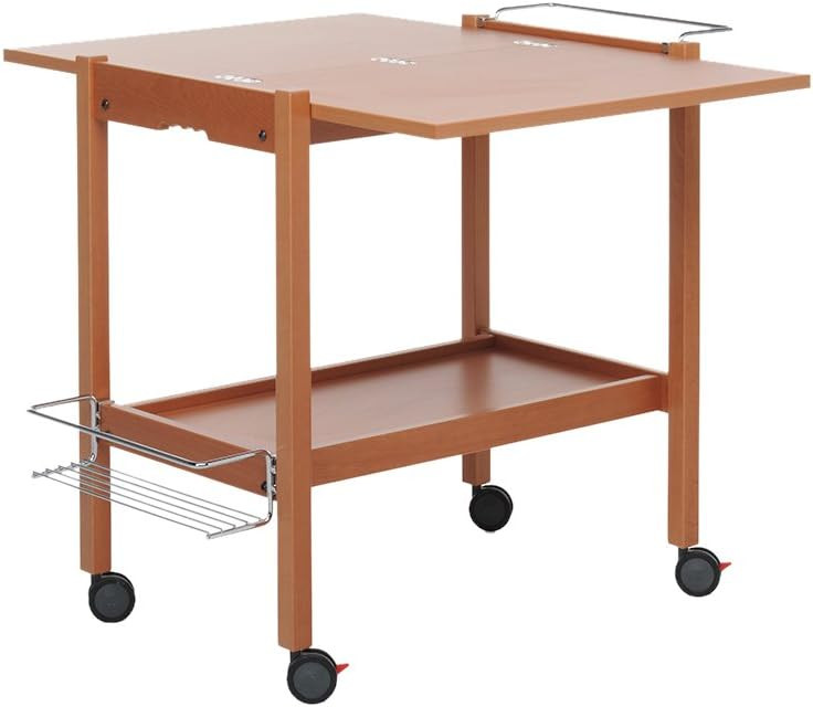 Foppapedretti Newton Wooden Trolley / Coffee Table, Walnut