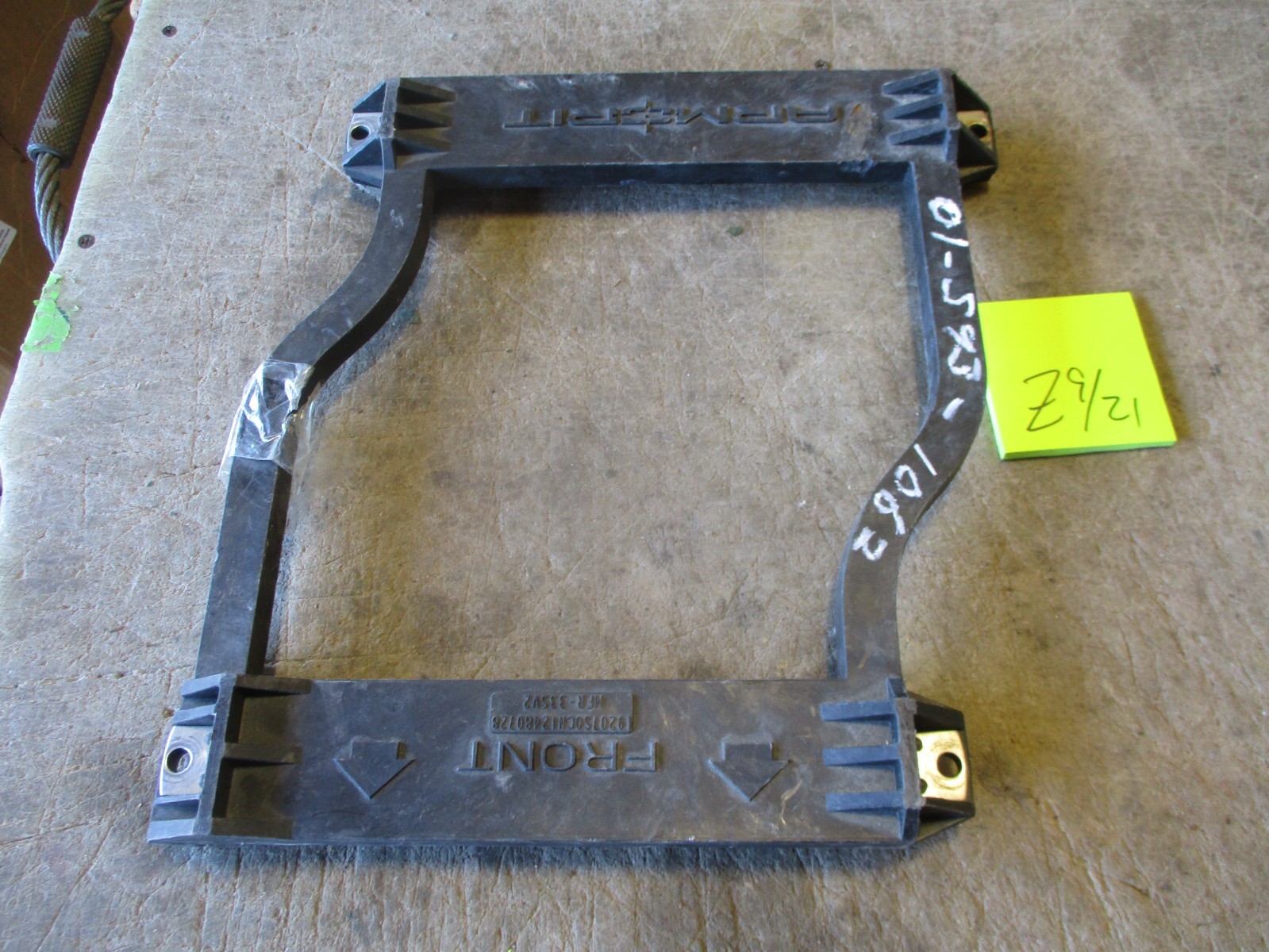 Used ARMORIT Reinforced Plastic Battery Hold-Down Bracket, for HMMWV, GREAT COND