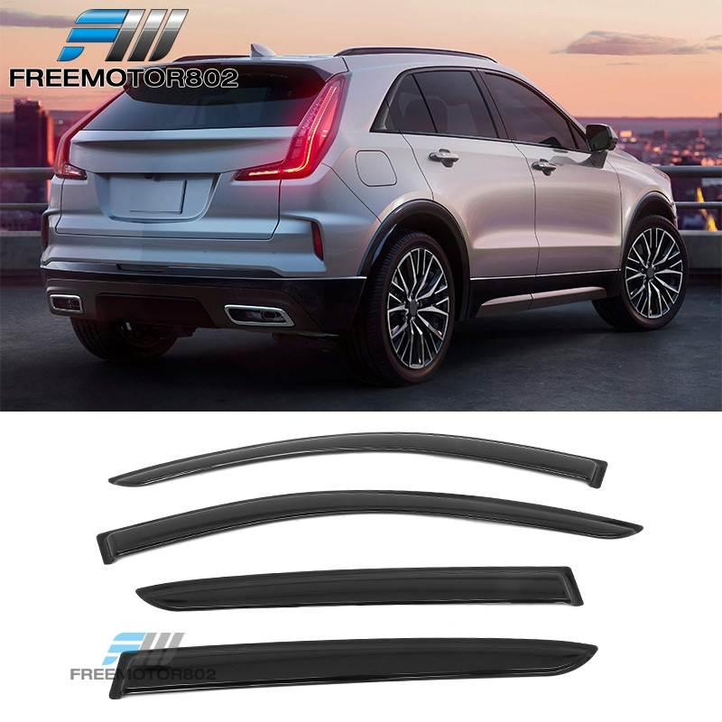 Fits 19-25 Cadillac XT4 4PCS Window Visors Sun Guards Rain Deflectors Vent Shade