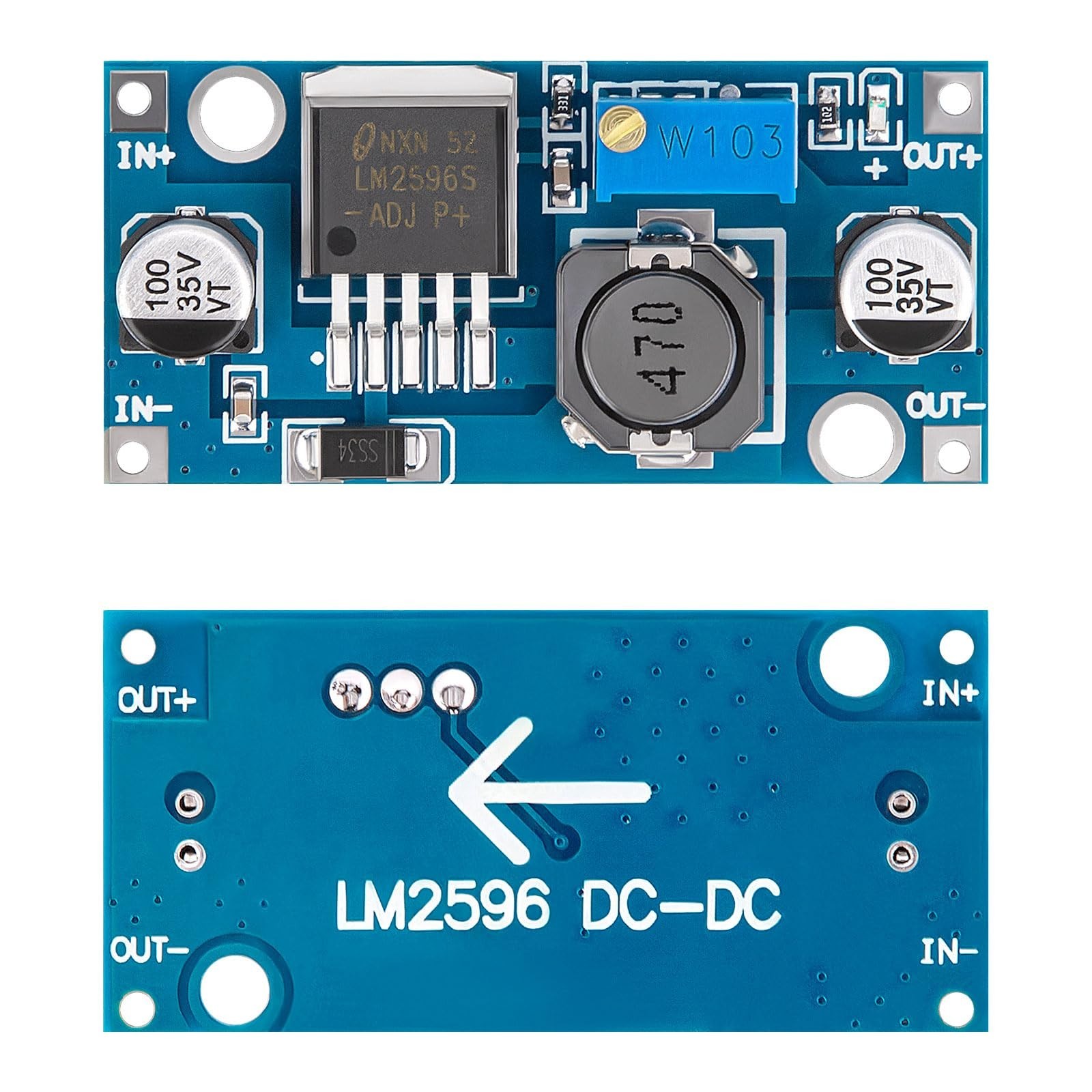 LM2596 DC-DC Buck Converter Module, 8 Pack Adjustable Voltage Regulator, 3.2V...