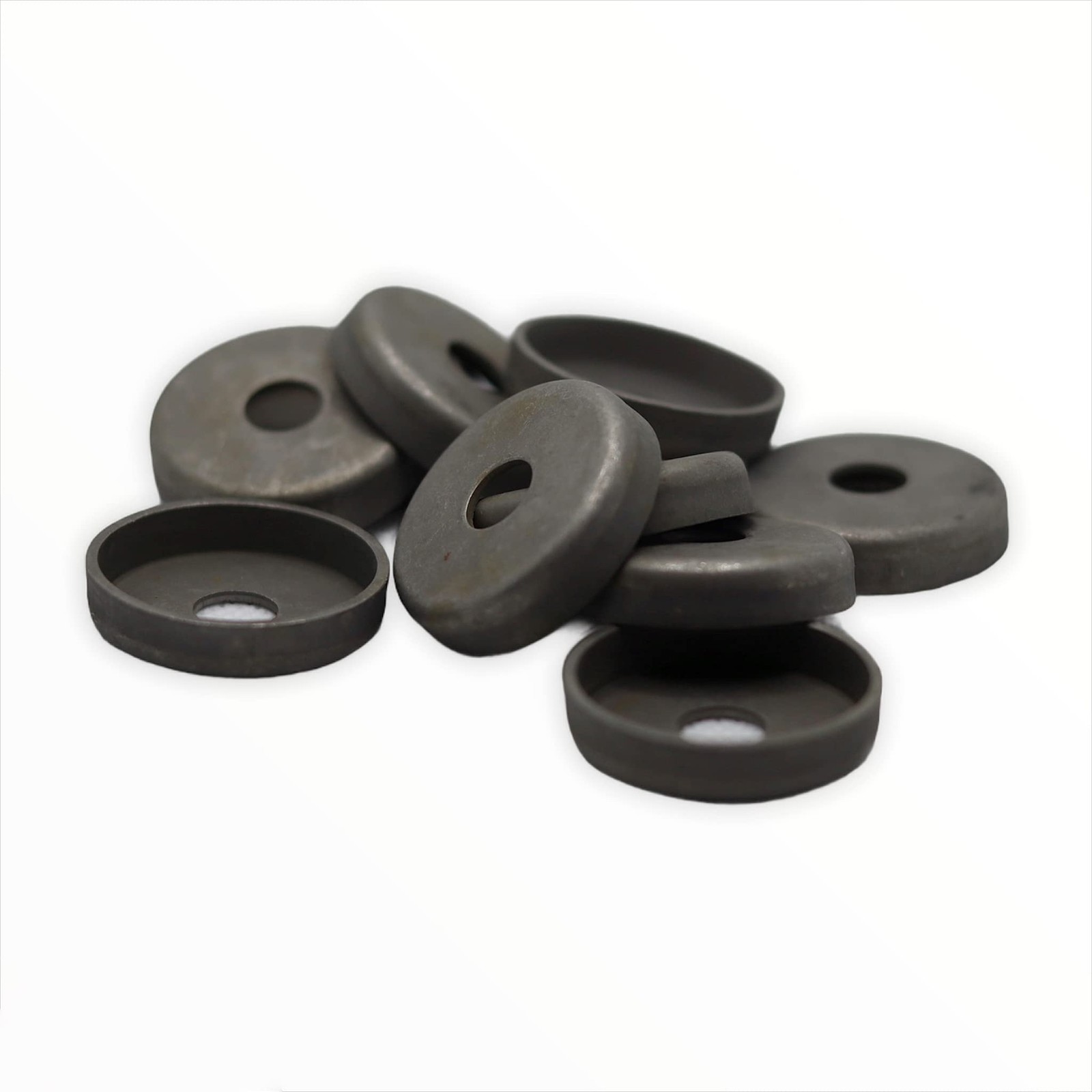 16 pcs 1.5" Steel Weld On Cups Feet Metal Wrought Iron Patio Chair Leg Caps