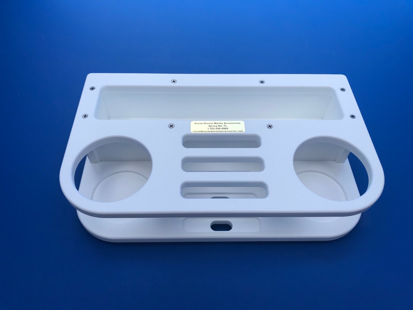 Marine Boat 2 Cup Holder With 3 Cell phone Holders and Storage