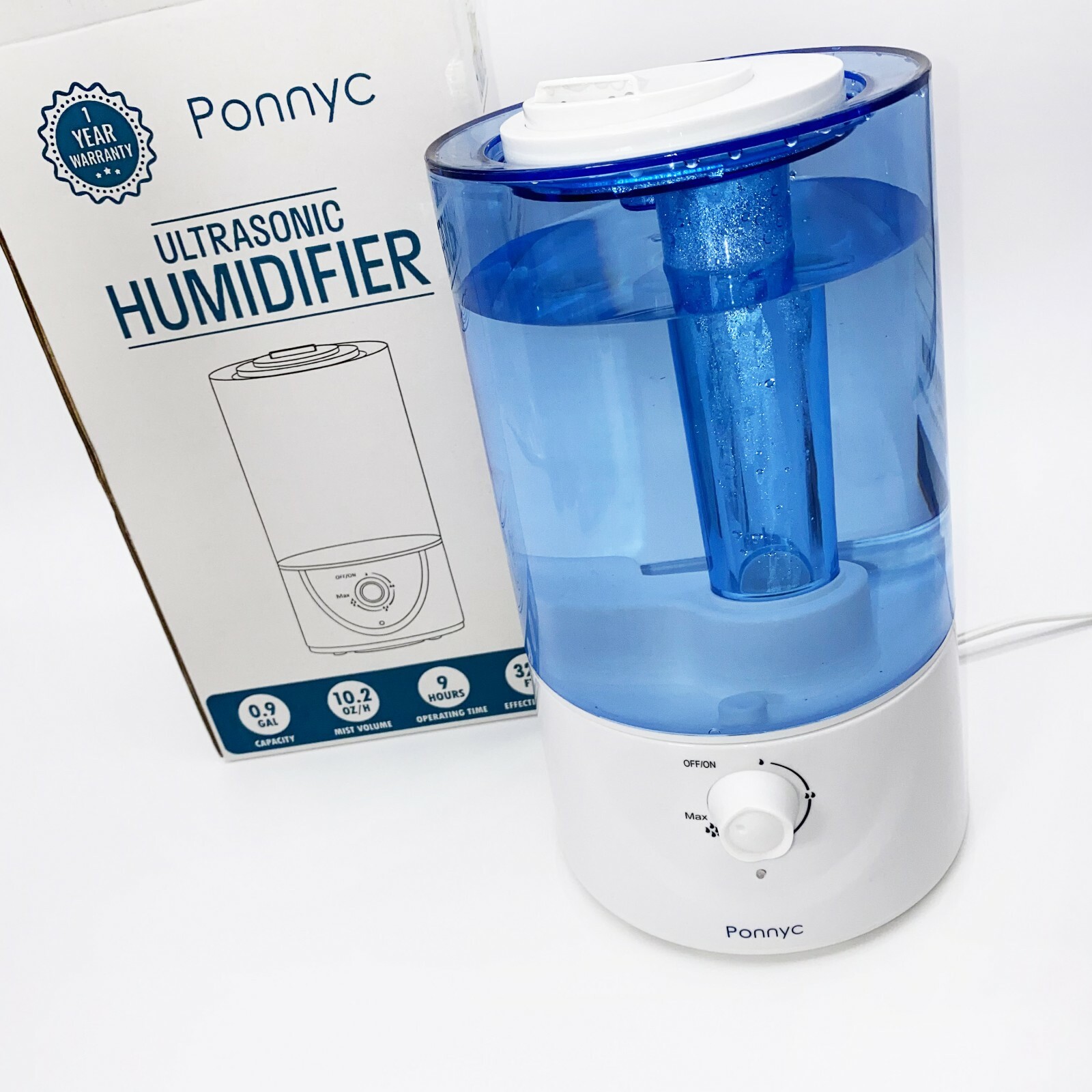Ponnyc Cool Mist Humidifier – Ultrasonic Humidifier - US seller - SALE