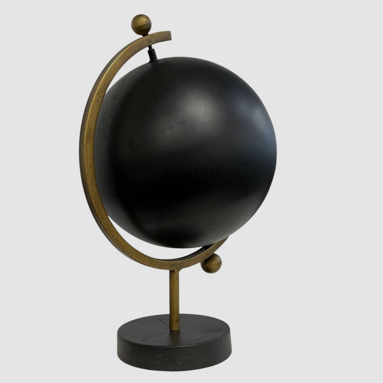 Zuo Black Gold Home Decor Rotating World Balc Tabletop Globe 16"