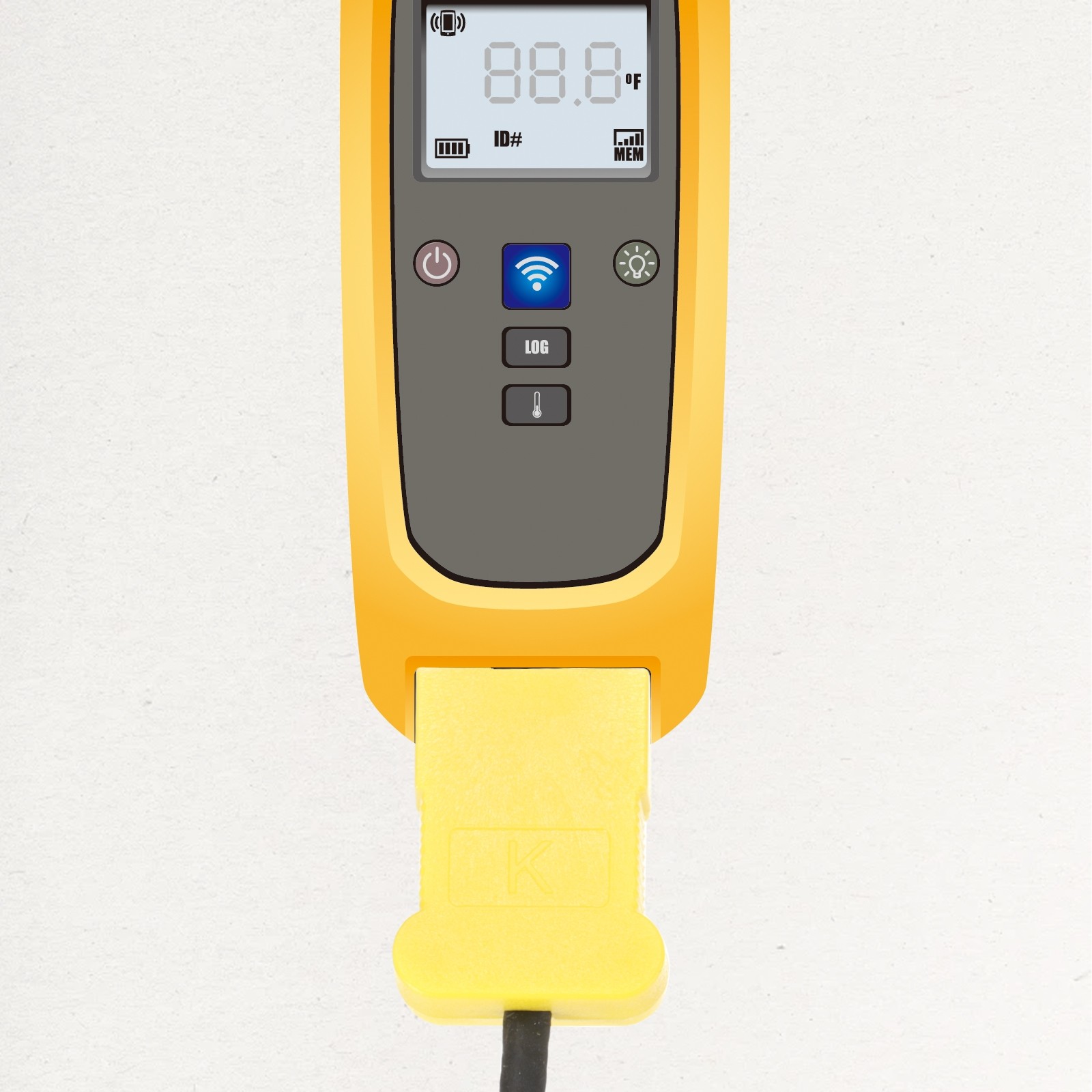 K Type Thermocouple Mini Connector Temperature Sensor 3.3ft, 1.3mm Wire