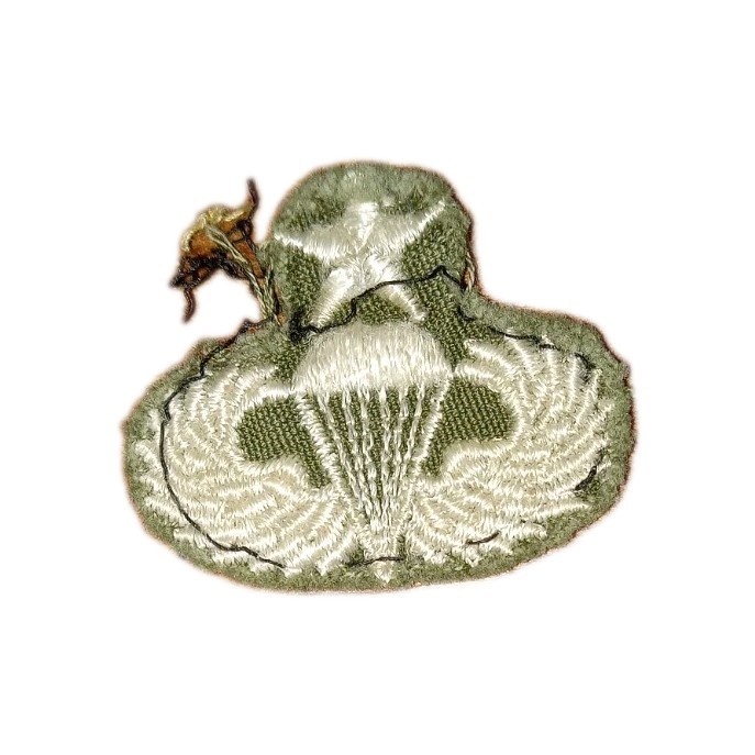 US Army Senior Parachutist Badge Patch Twill Vietnam War Era Vintage 1960s