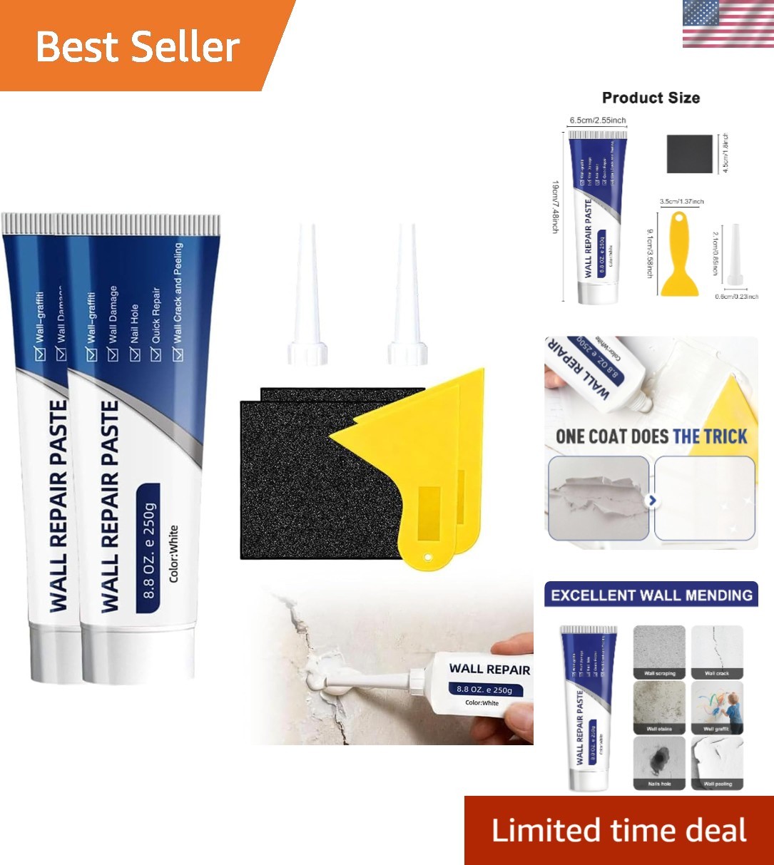 2-Piece Quick-Drying Drywall Repair Kit: Efficient Solution for Holes & Cracks