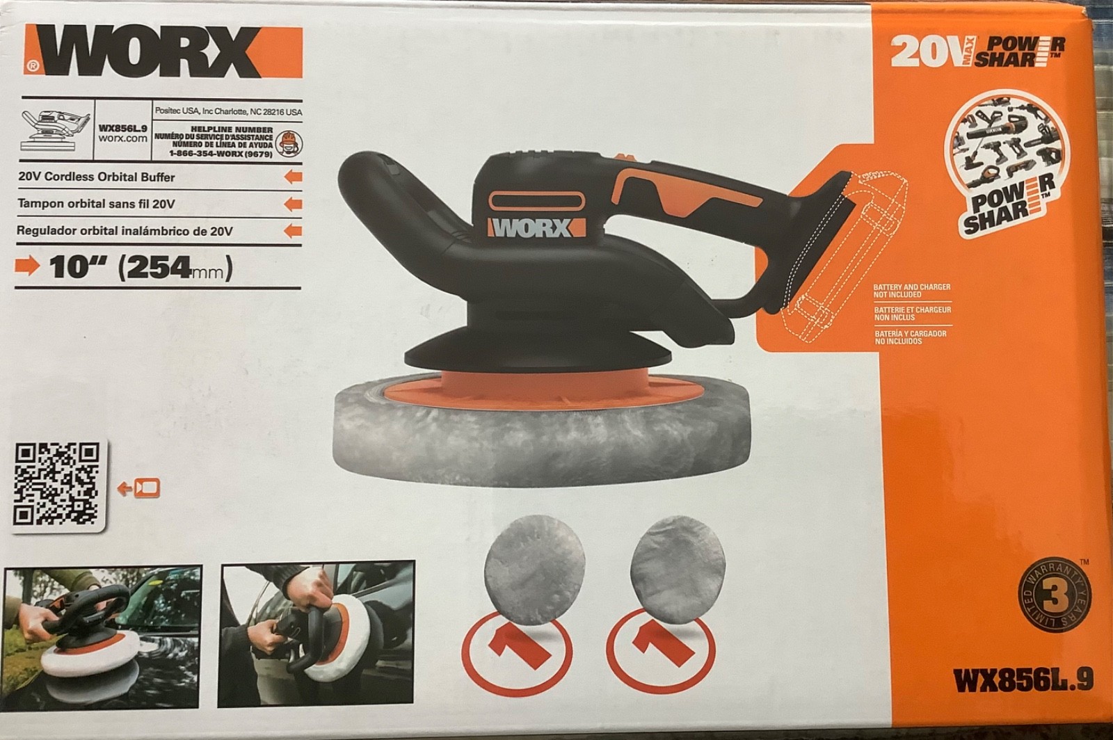 20V Power Share Cordless 10" Polisher / Buffer - Tool Only