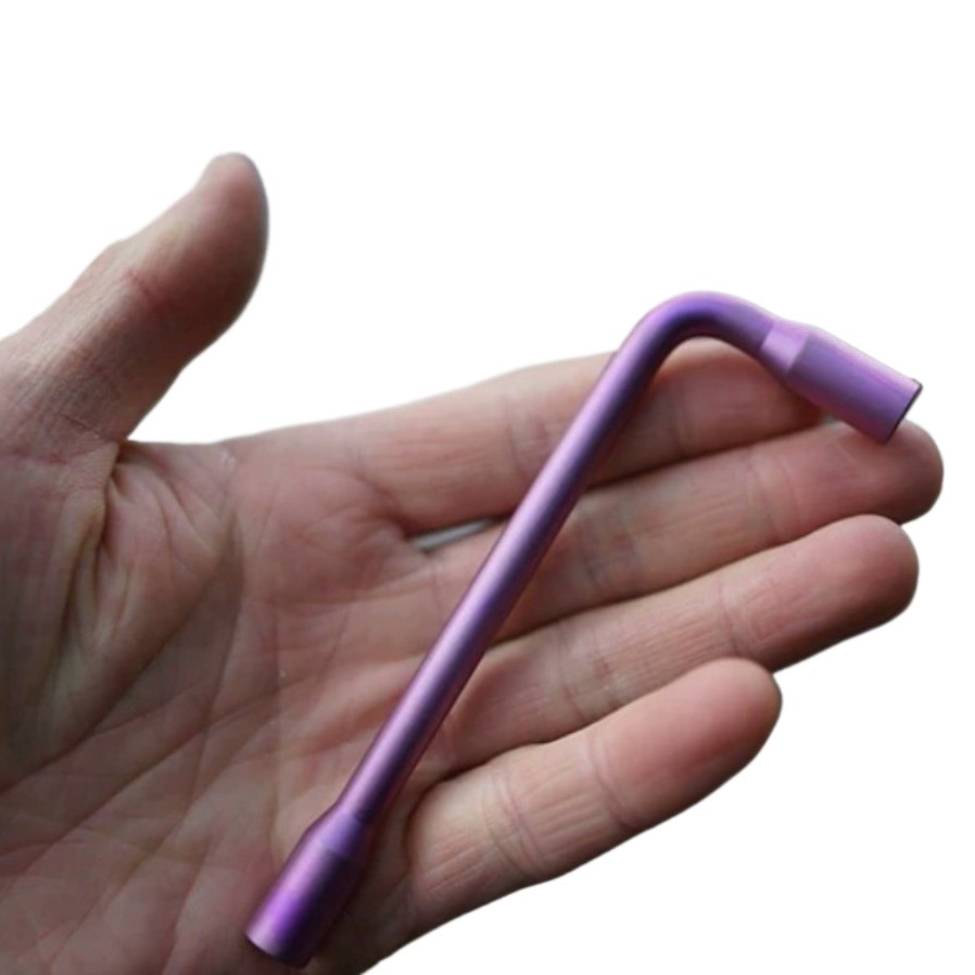 TC4 Titanium Alloy Magenta L Wrench EDC Daily Carry Multi Function Repair Tool