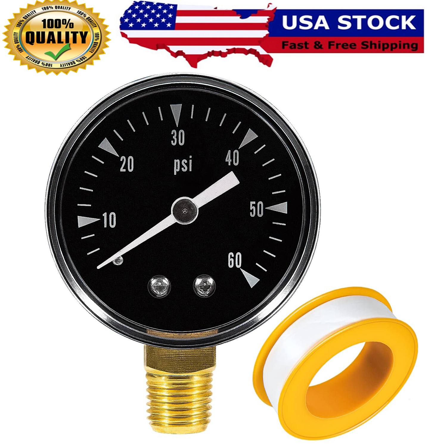 for Zodiac Jandy CS/CJSeries Cartridge Filter Pressure Gauge R0556900, 0.25" MPT