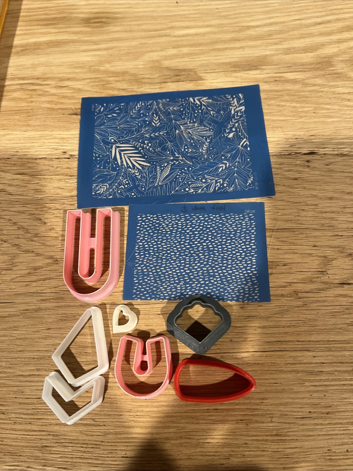 Lot Of Polymer Clay Screens And Cutters Horse Show Diamond Heart Flower Floral