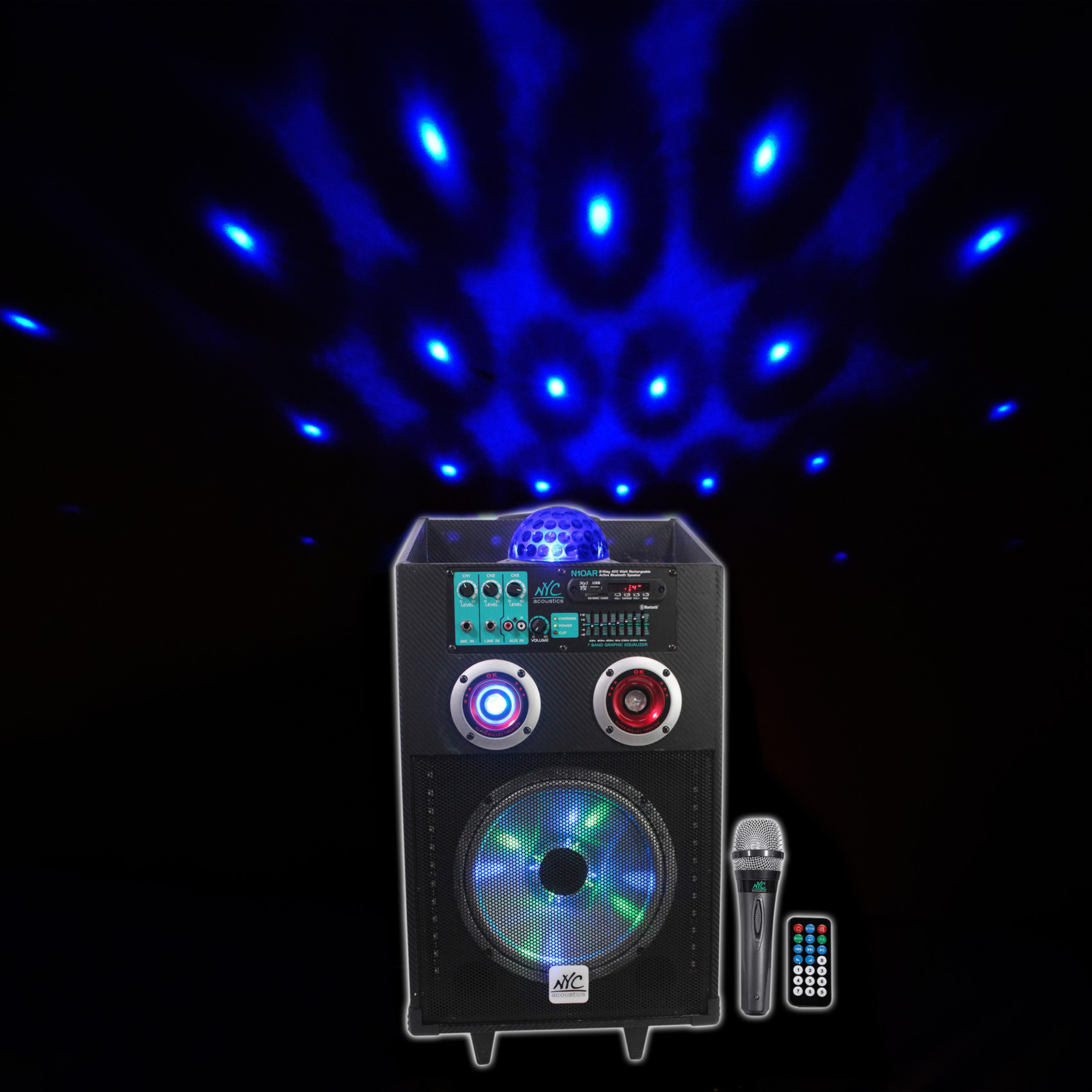 NYC Acoustics 10" Bluetooth Karaoke Machine/System 4 ipad/iphone/Android/Tablet