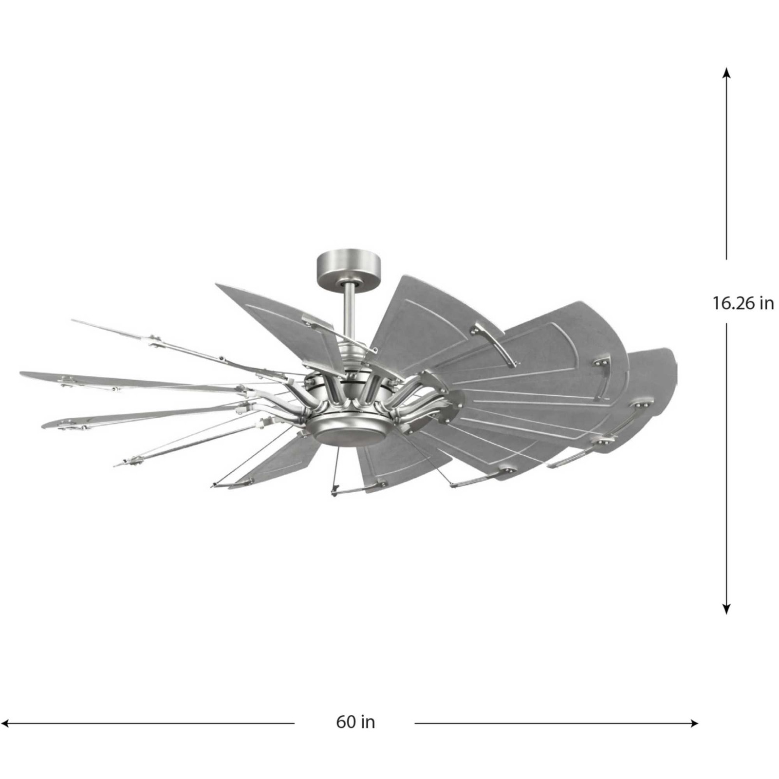 Progress Lighting P250098 Springer II 60" 12 Blade Indoor Ceiling - Nickel