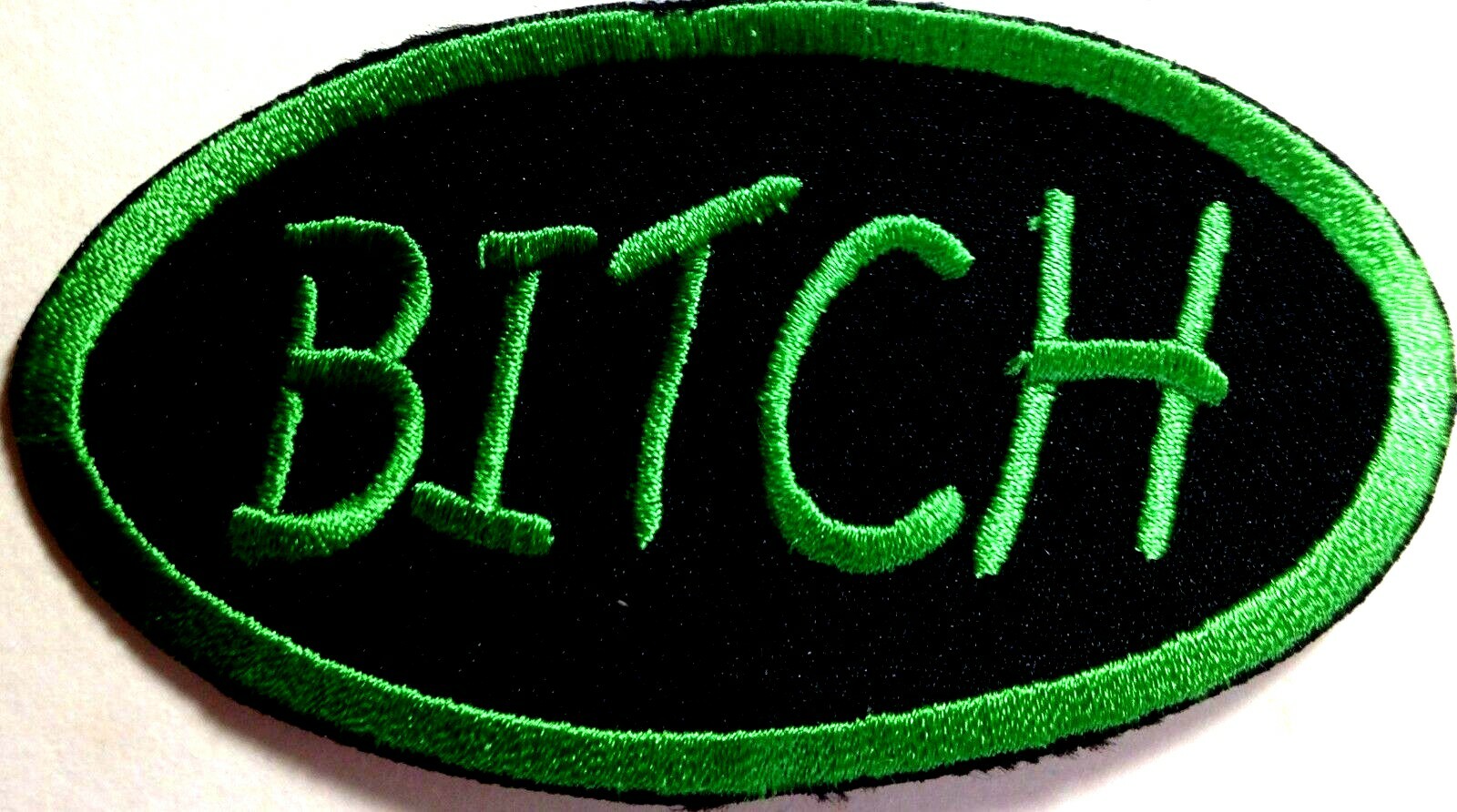 BITCH MOTORCYCLE WOMENS VEST EMBROIDERED IRON ON PATCH H-12