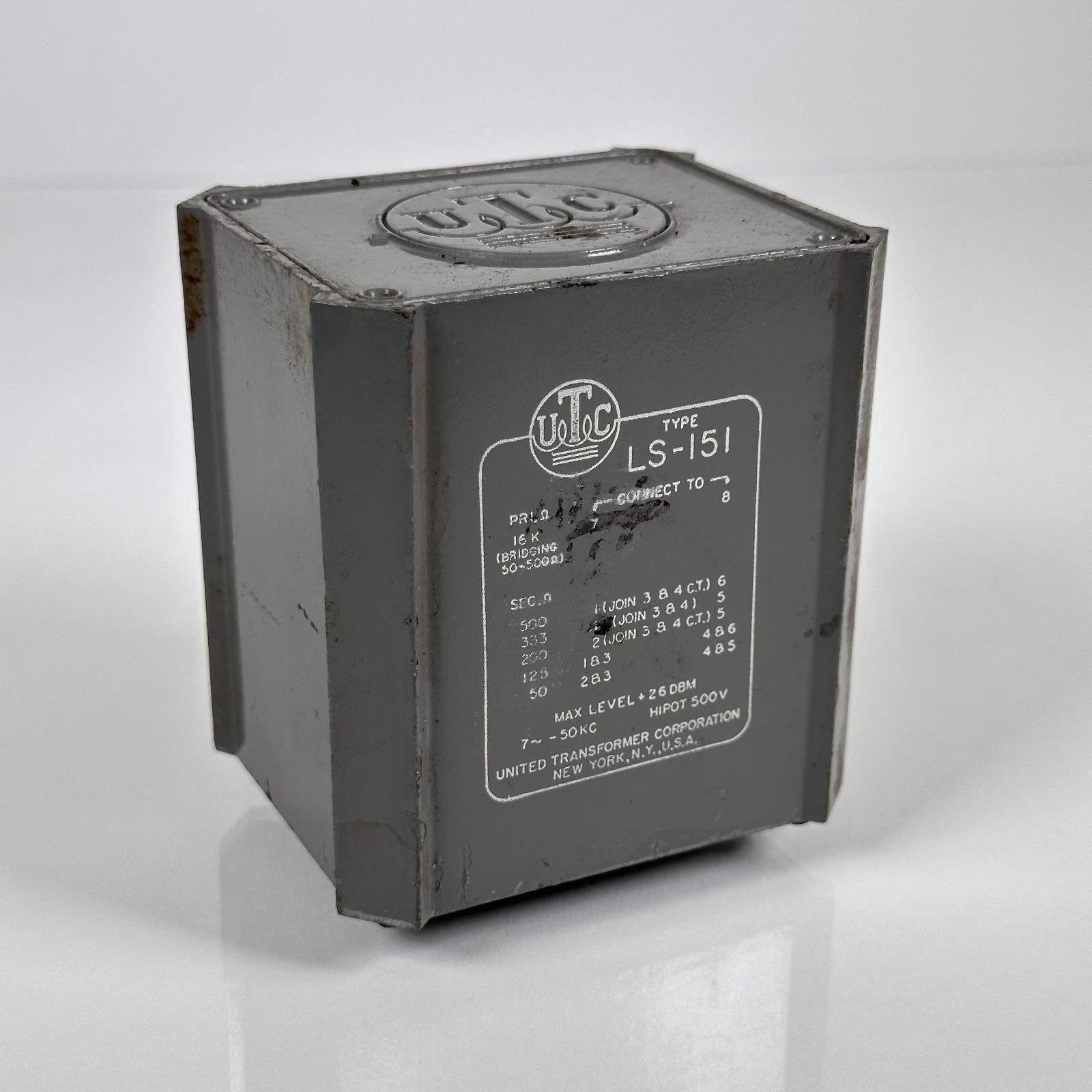 UTC LS-151 Bridging Line Input Transformer Vintage