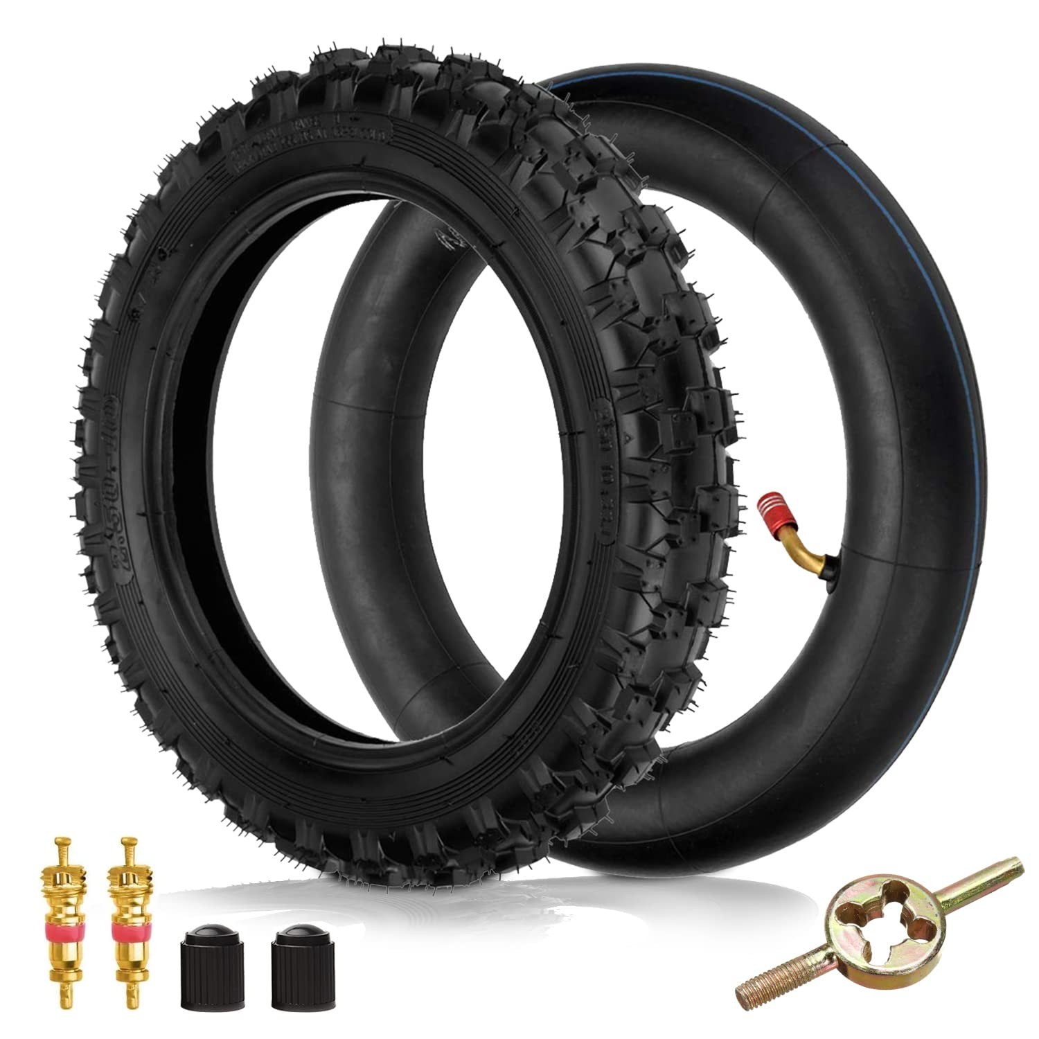 2.50-10 Dirt Bike Tire and Inner Tube Compatible XR50 CRF50 QG-210 Baja DR49