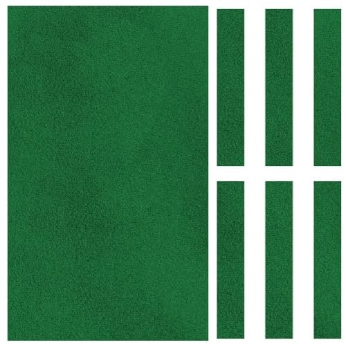 Pool Table Cloth Replacement—Billiard Felt with 6 Rail Strips—Pre 7ft Green