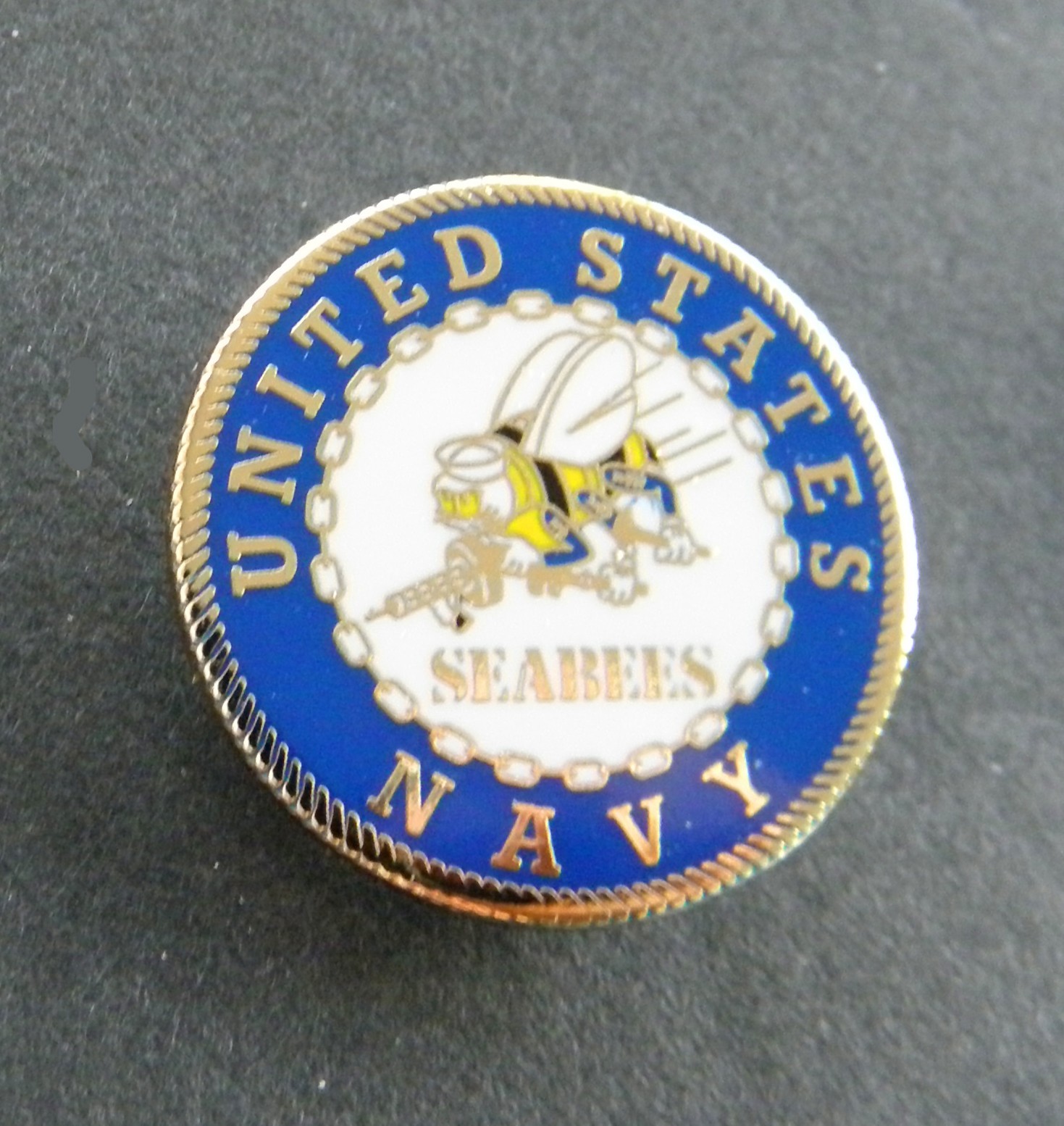 SEABEES US NAVY USN SEABEE LAPEL PIN BADGE 1 INCH USA