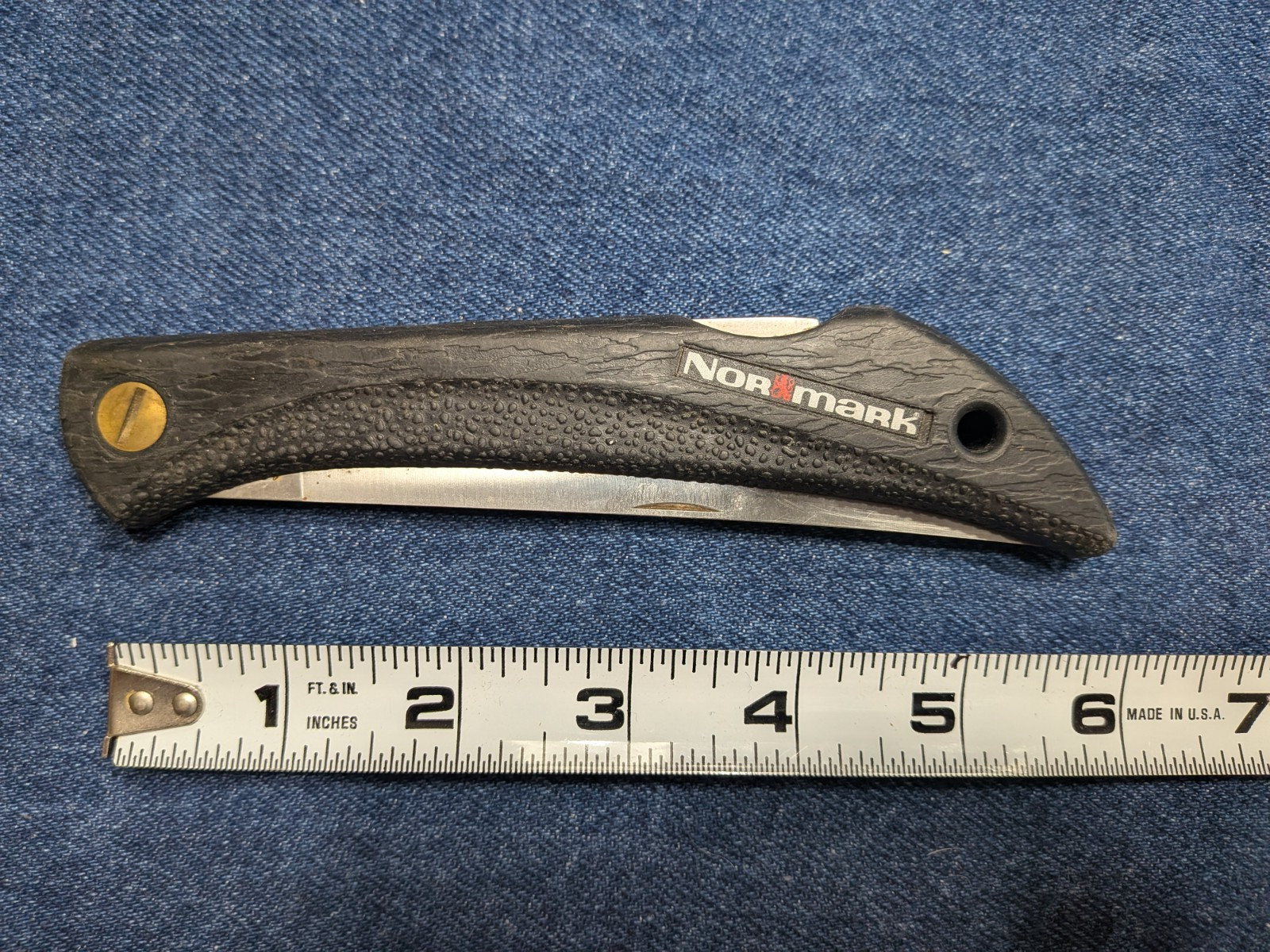 NORMARK EKA Sweden Black Soft Grip Handle Folding Filet Knife 5”