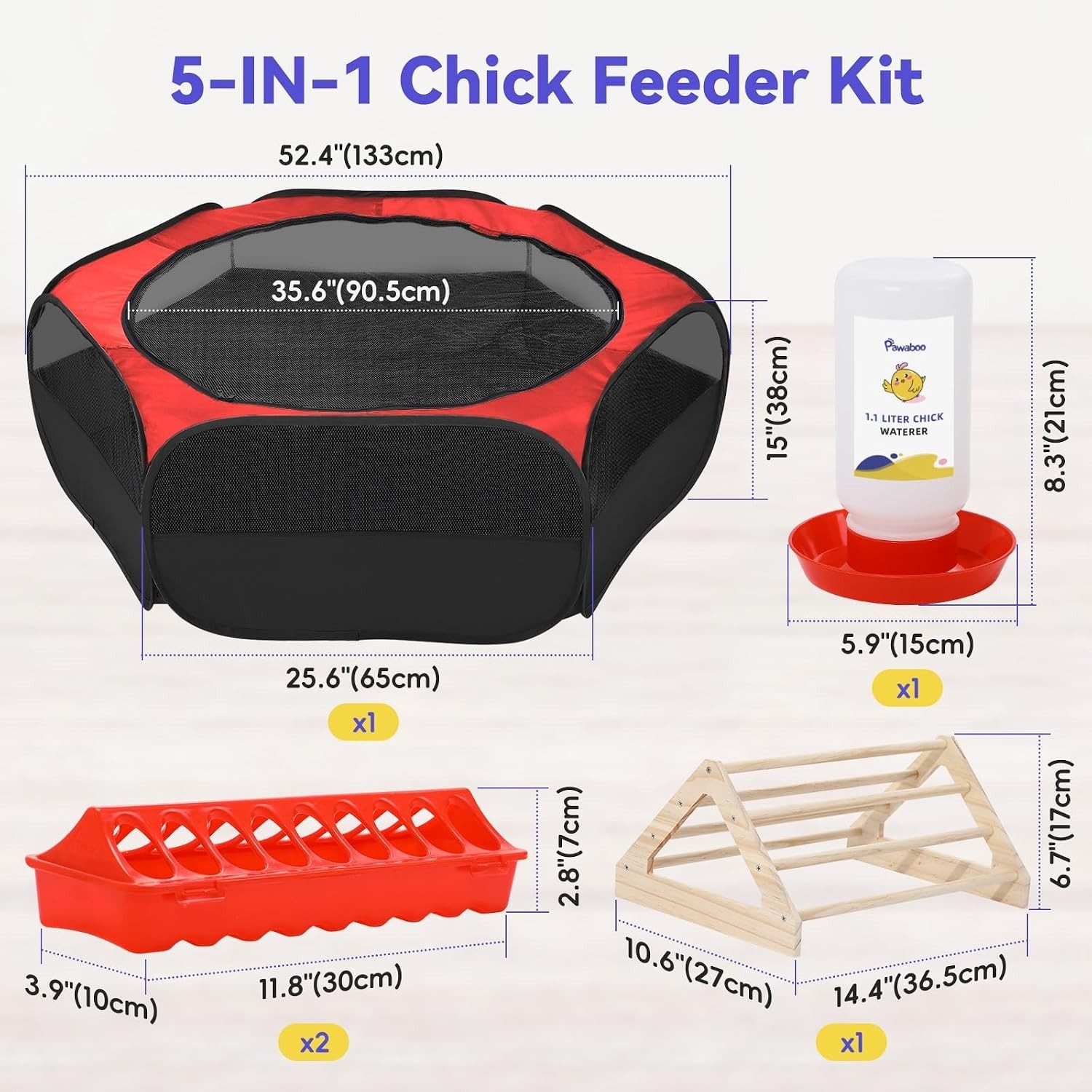Chick Brooder Box for Chick Starter Kit, Brooder Pen/Chicken Supplies Brooder...