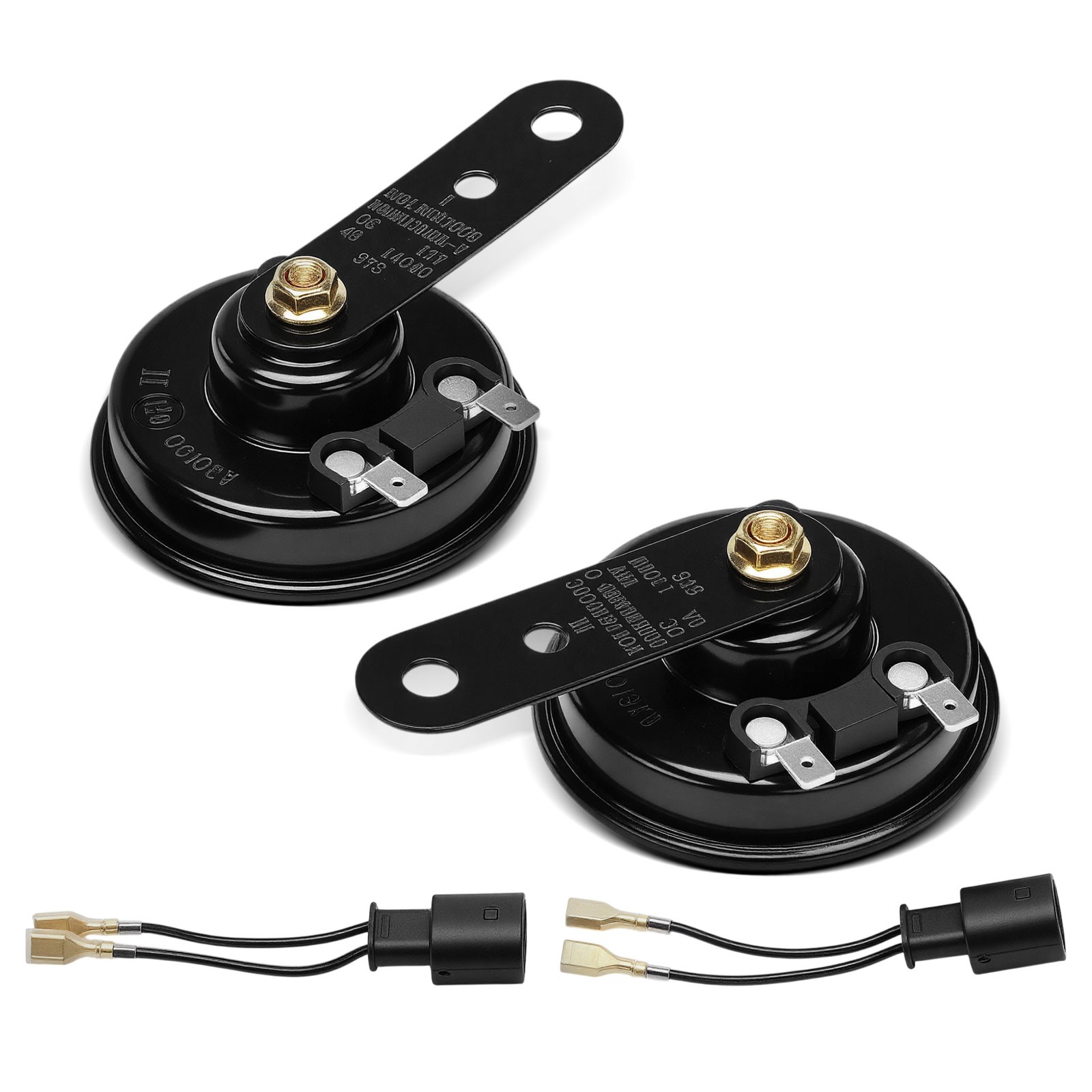 2Pcs Disc Horn w/ 2 Wire Connector for BMW 7 Series 5 Series 12 V 110 dB Metal