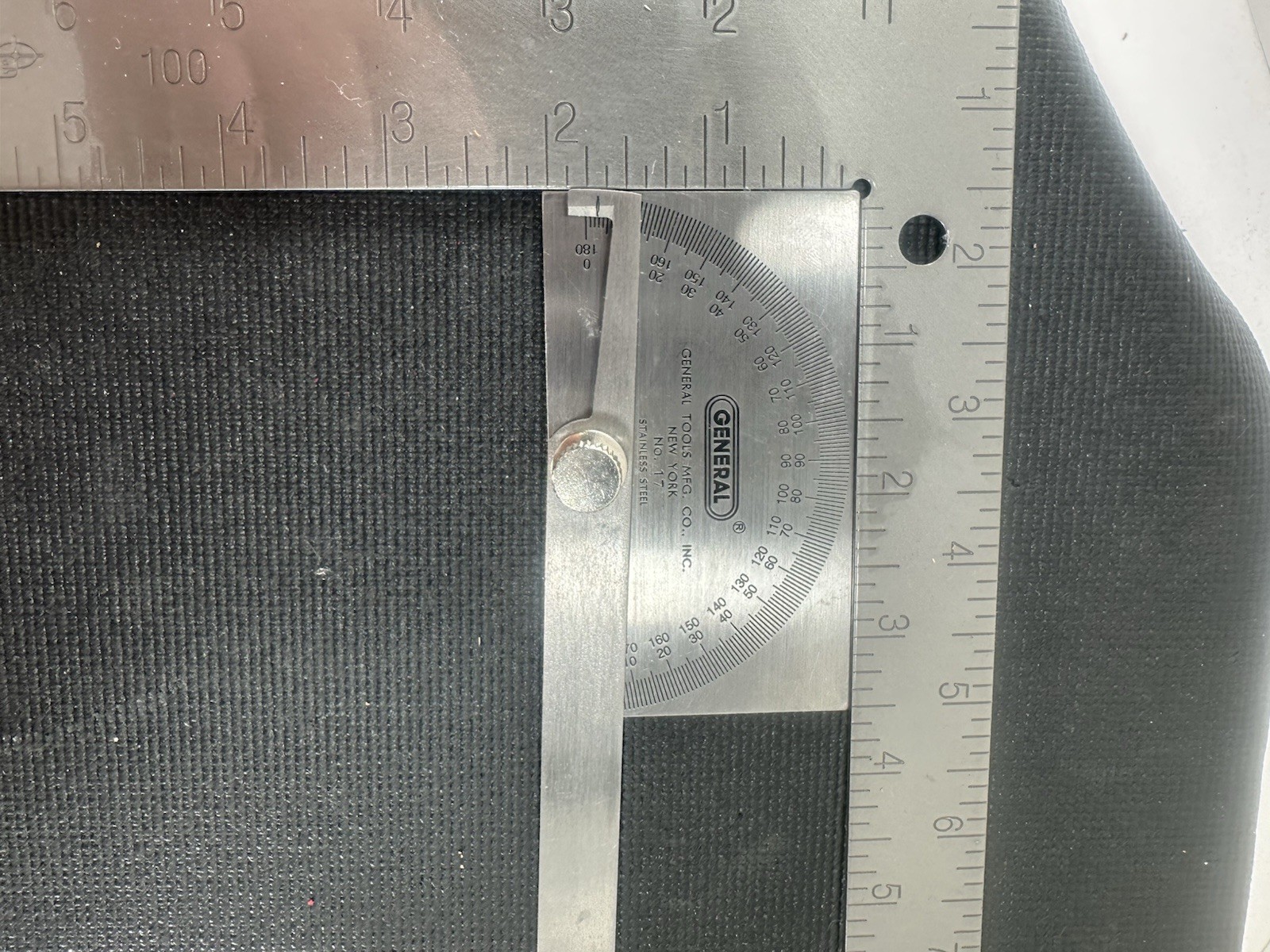 Vintage General Tools No. 17 Stainless Steel Protractor Head Adjustable Angle