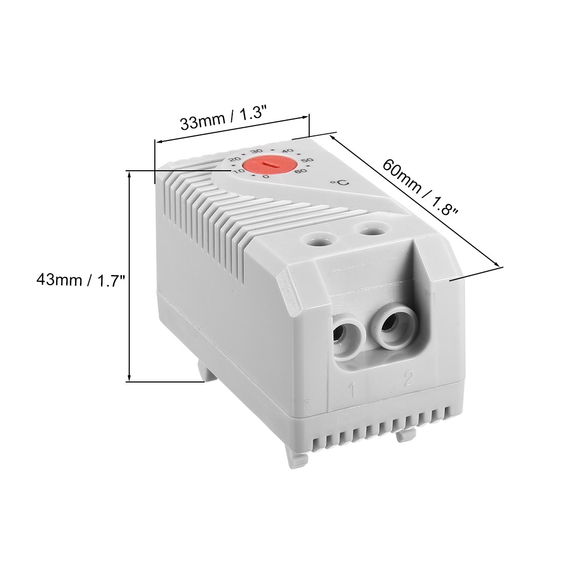 Adjustable Compact N.C Temperature Controller Switch,0-60℃,Mechanical Thermostat
