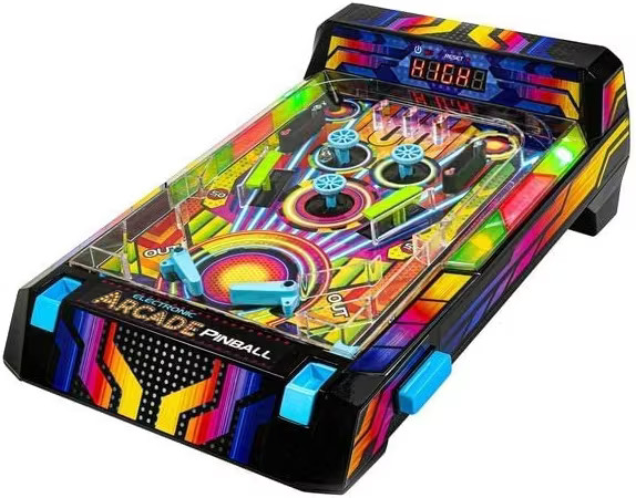 Electronic Arcade Game Pinball Tabletop Machine 2001 Tested & Works Lights Sound