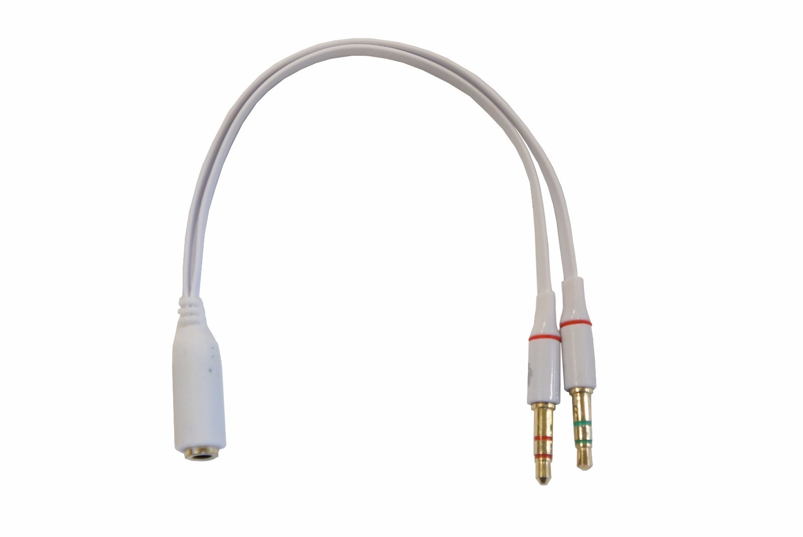 Stereo Headphone Microphone Cable adapter 3.5mm TRRS computer mic audio in out