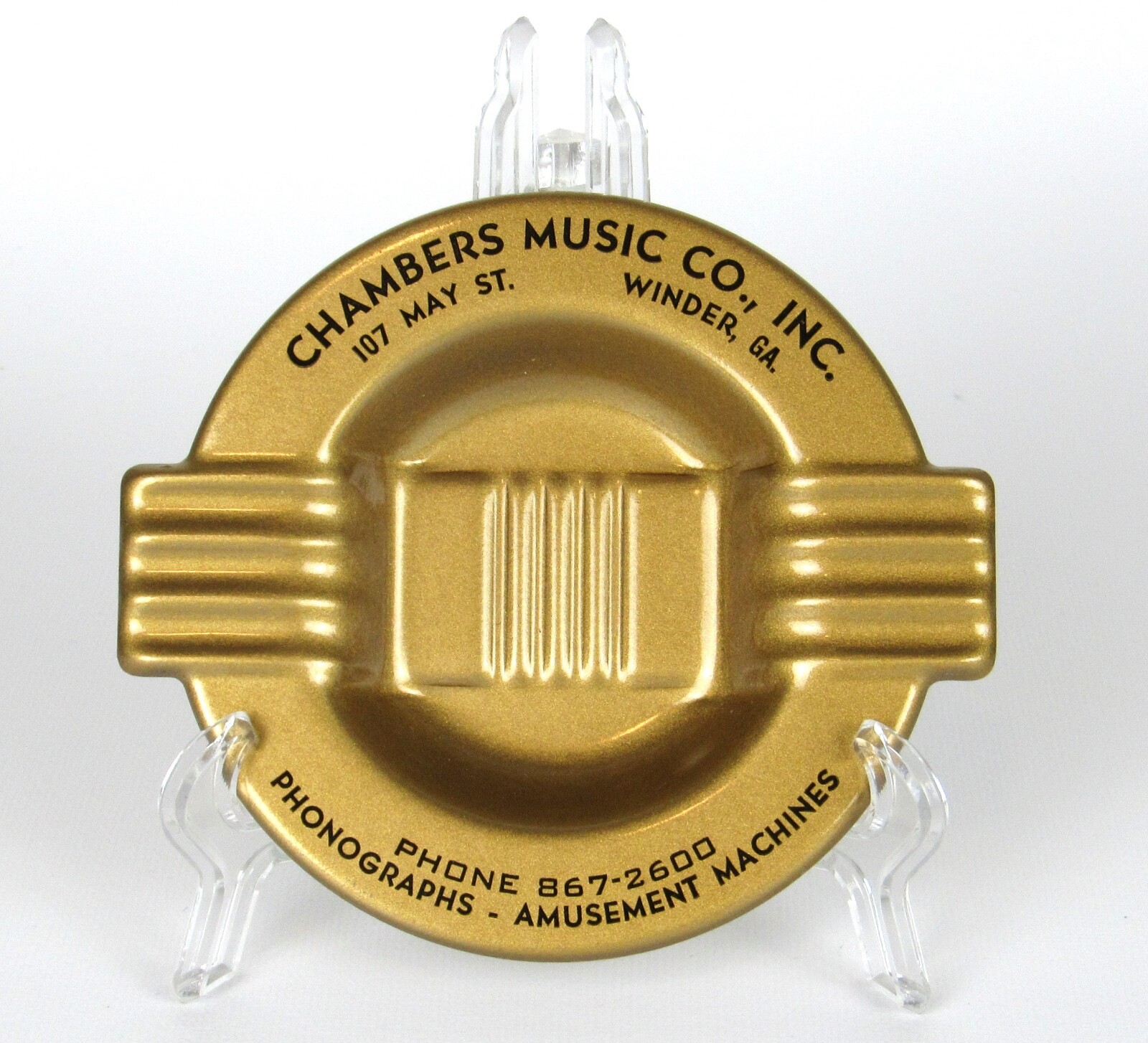 Chambers Music Co. -Phonographs and Amusement Machines- NOS Advertising Ashtray
