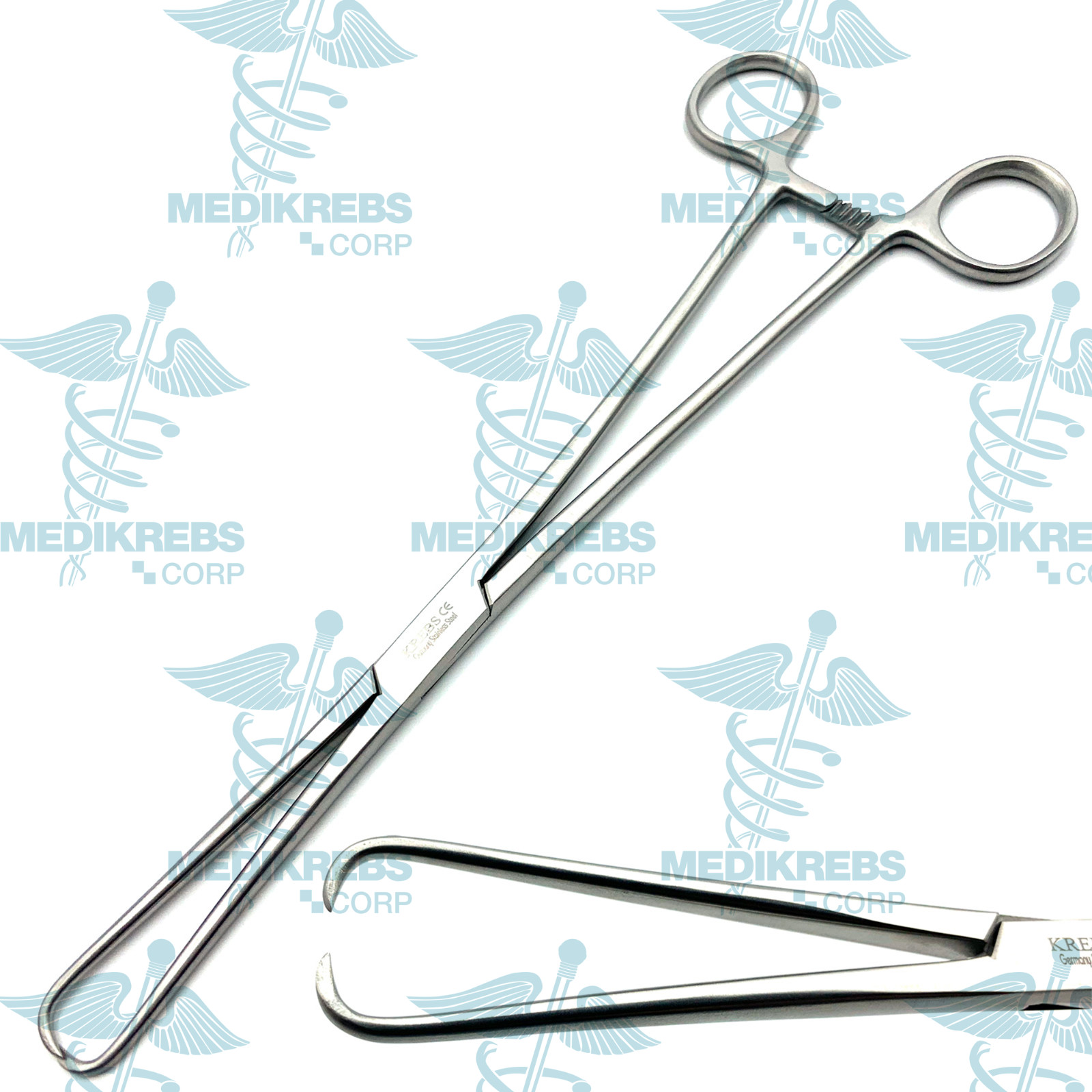 Pozzi Tenaculum Forceps 25.5 cm O.R Grade German Steel Surgical Instrument