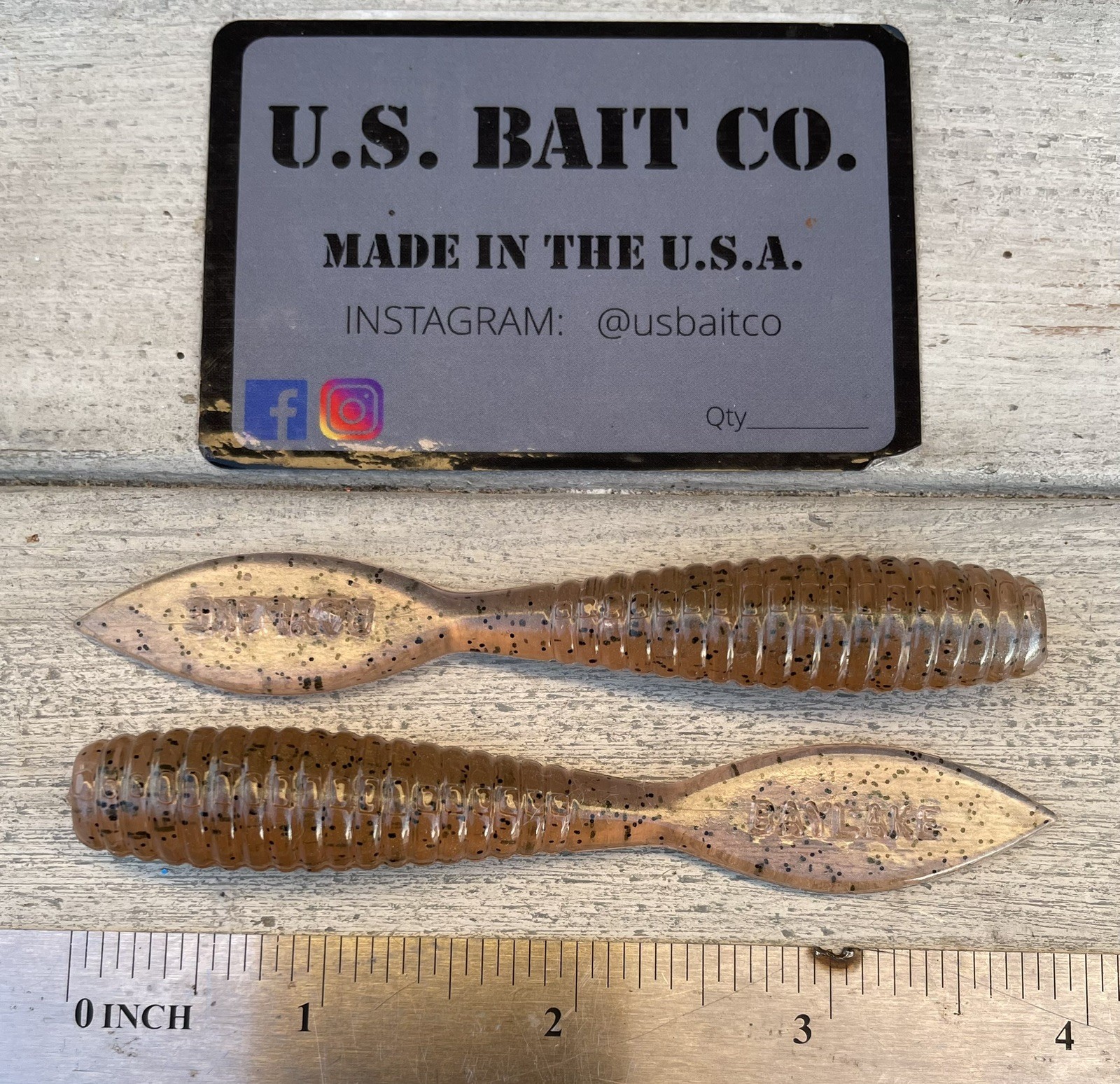 Sting Ray Grub 4” Color Natural Shrimp Fresh Saltwater Fishing Lure Lot Of 15
