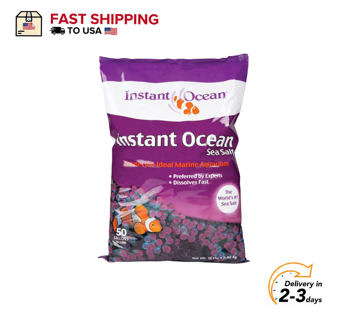 Instant Ocean Marine Sea Salt 50 Gallon Aquarium Mix Fish Tank Nitrate Free Box