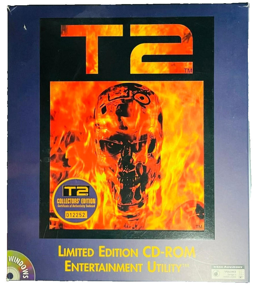 Vintage Terminator 2 "T2" Limited Edition CD-ROM Entertainment Utility(COMPLETE)
