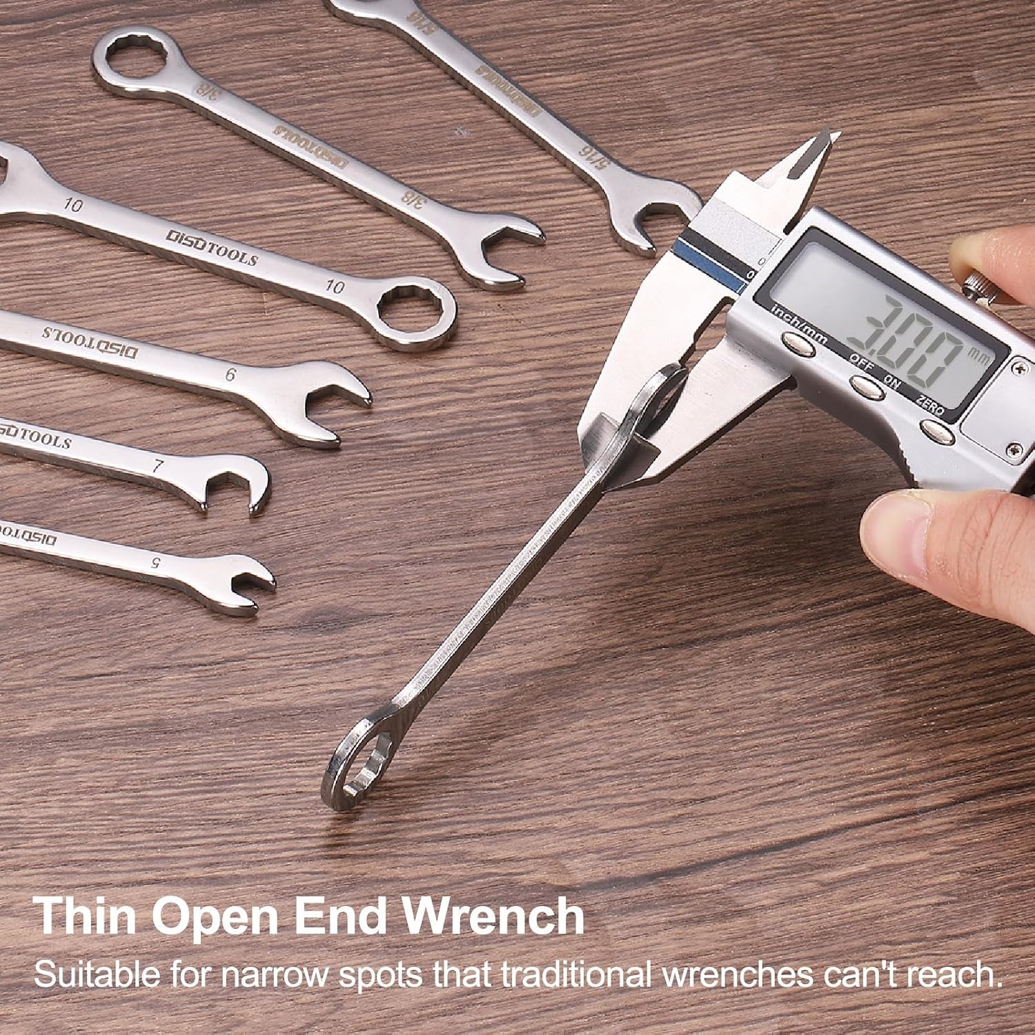 Versatile Stainless Steel 5.5mm Open-End Wrenches - Rust-Resistant Design
