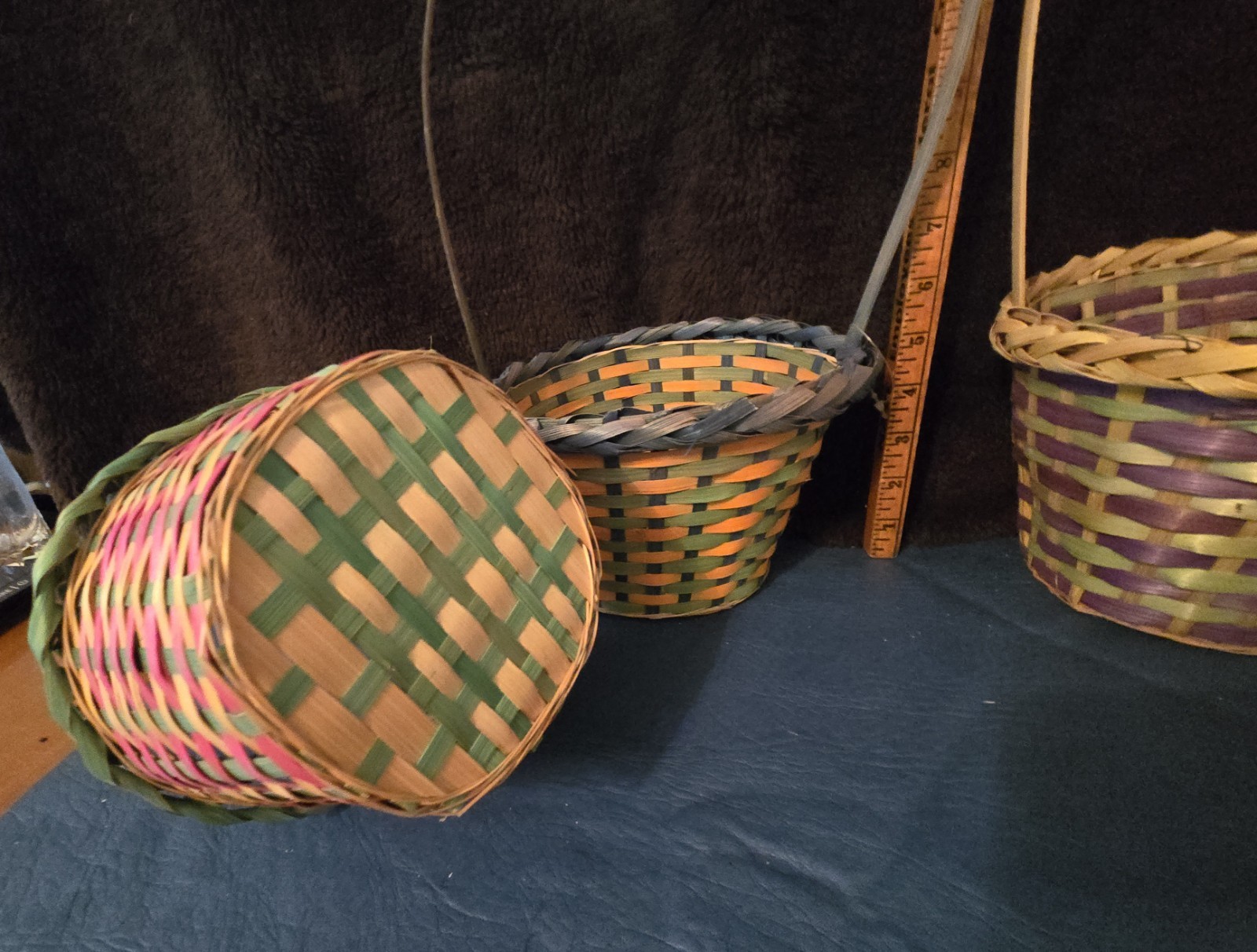 6 Vintage Easter And Decorative Wood Baskets