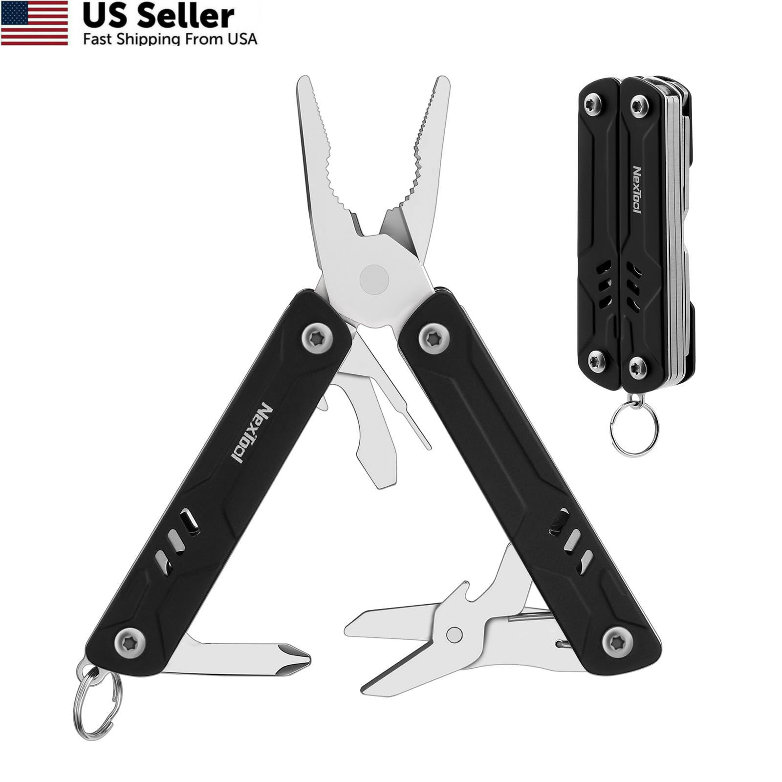 NexTool Mini Multitool - 9 in 1 Keychain Pocket Size, Sailor Lite