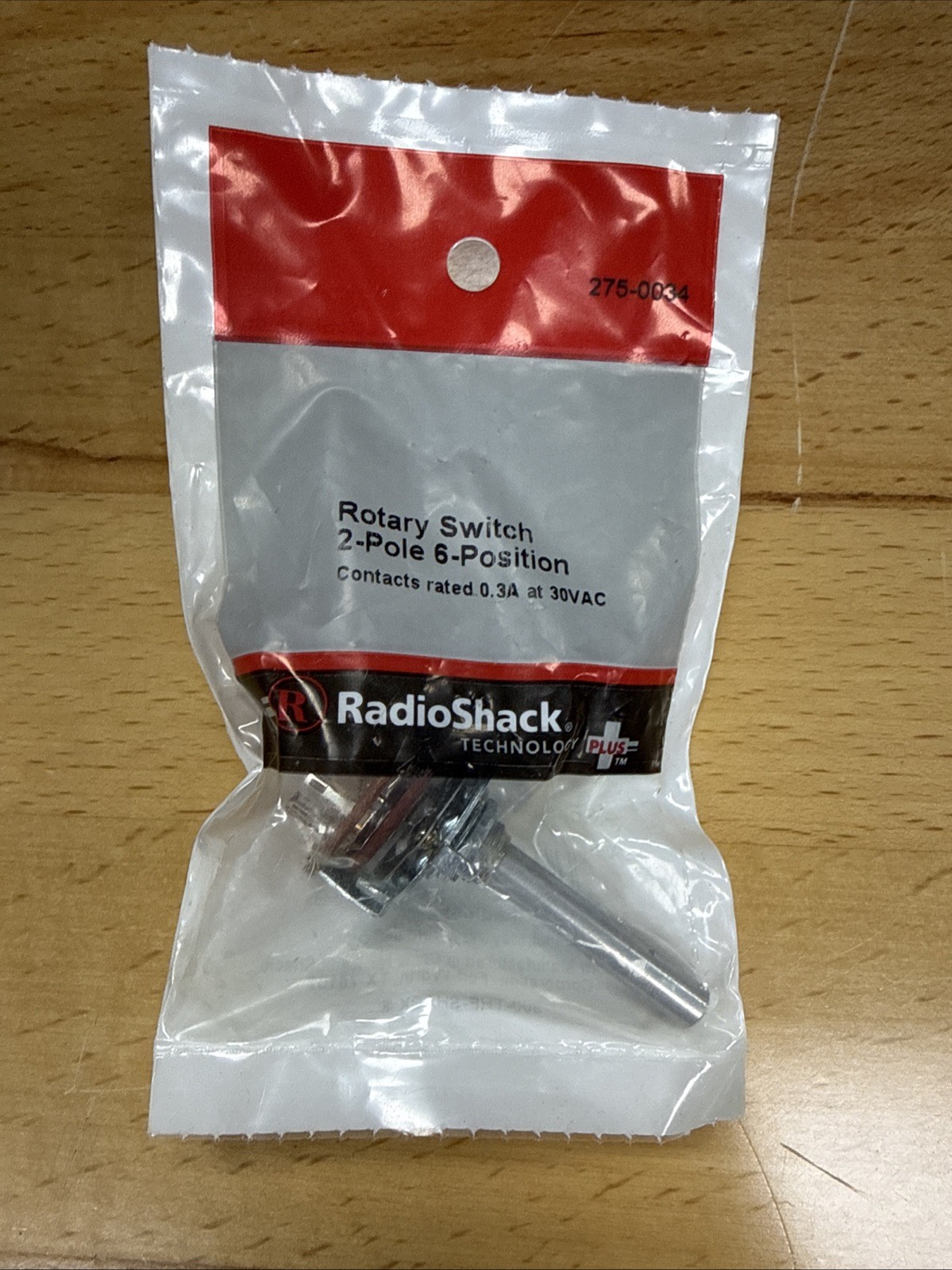RadioShack 275-0034 Rotary Switch 2-Pole 6-Position 0.3A at 30VAC, Non-shorting