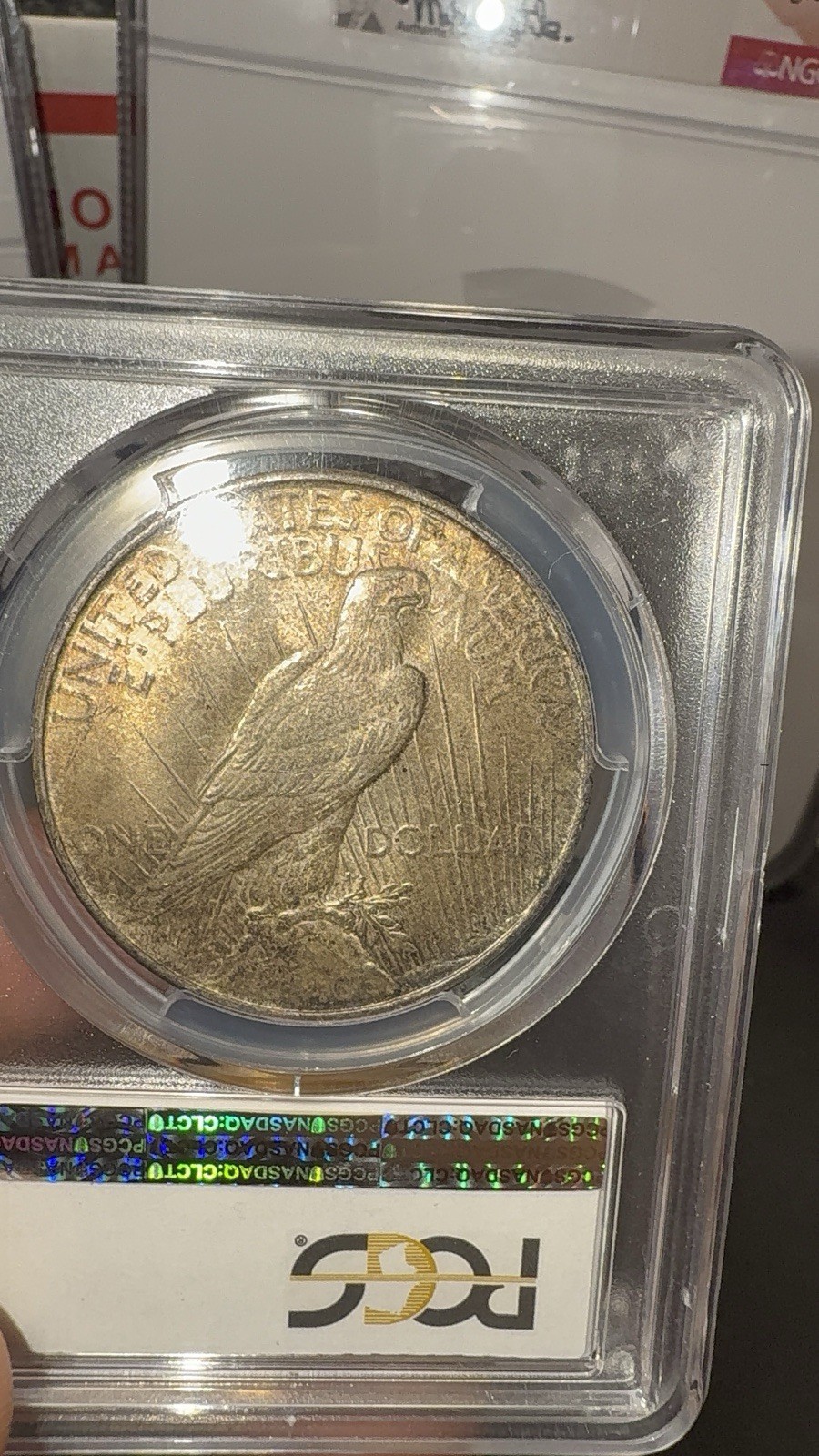 BEAUTIFUL! 1923-D Peace Silver Dollar, PCGS MS-64!