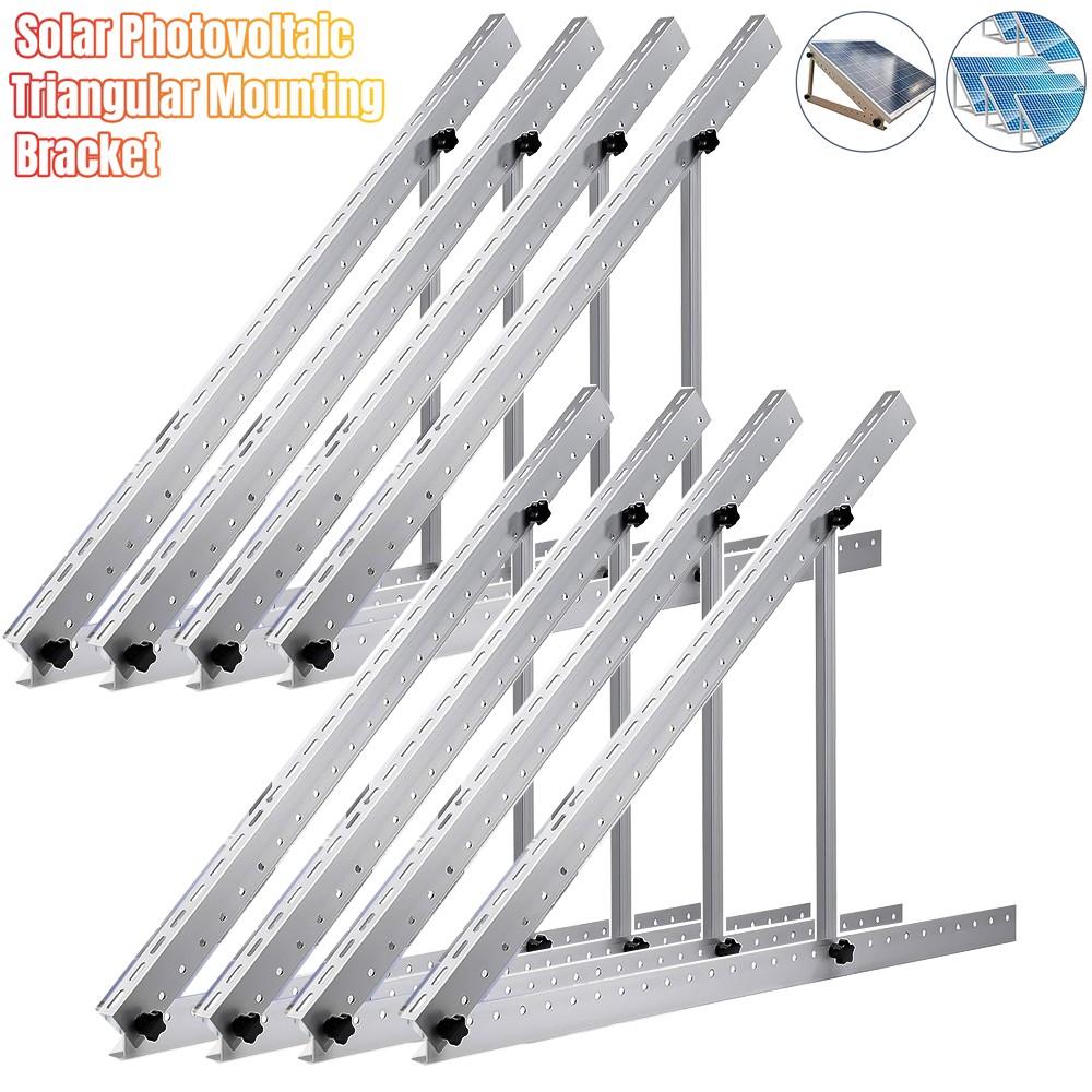 Pair Solar Panel Tilt Mount Bracket Frame Roof Shed RV Car Boat  Adjustable