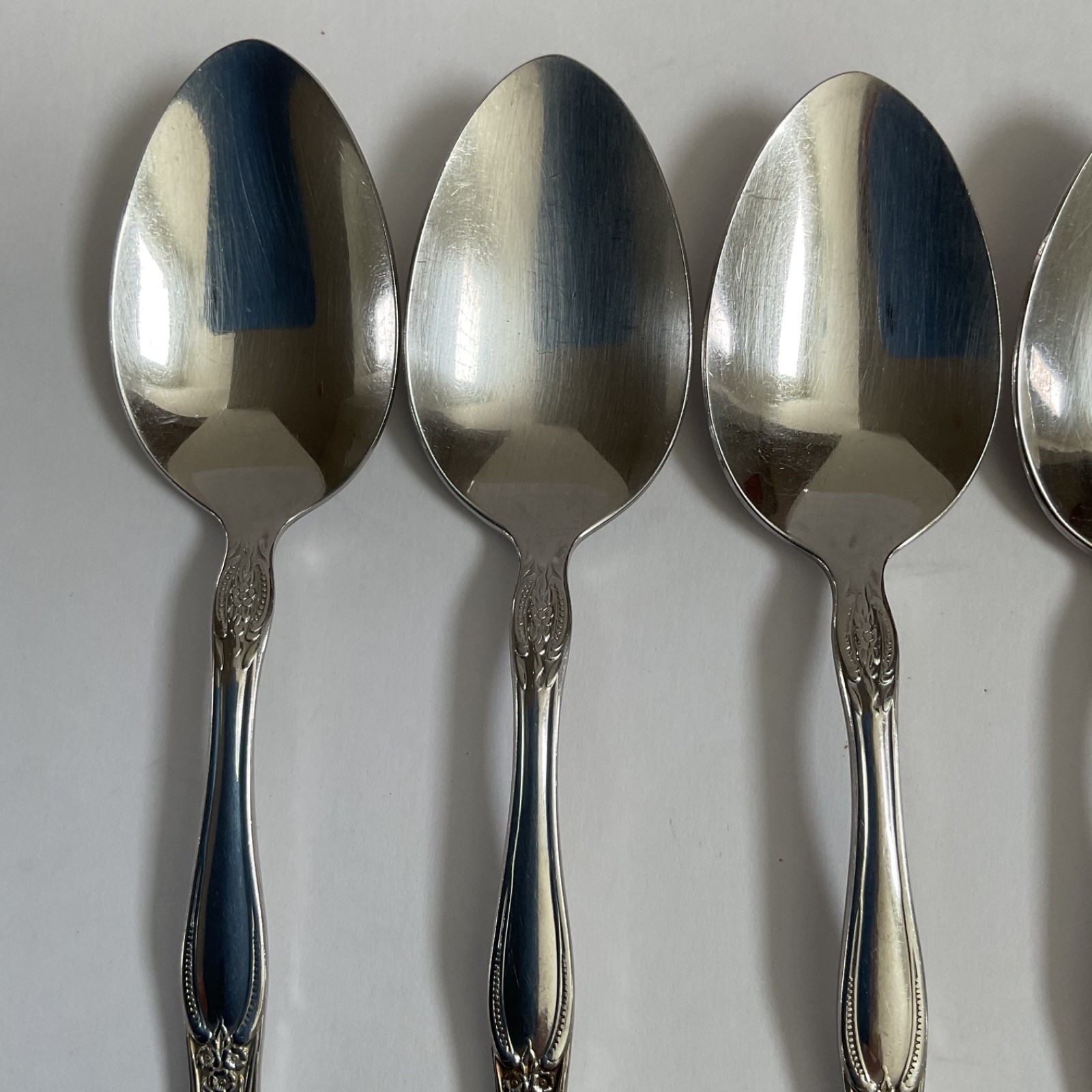 Oneida West Bend AFFECTION Pattern Stainless USA Flatware Teaspoons Set Of 5
