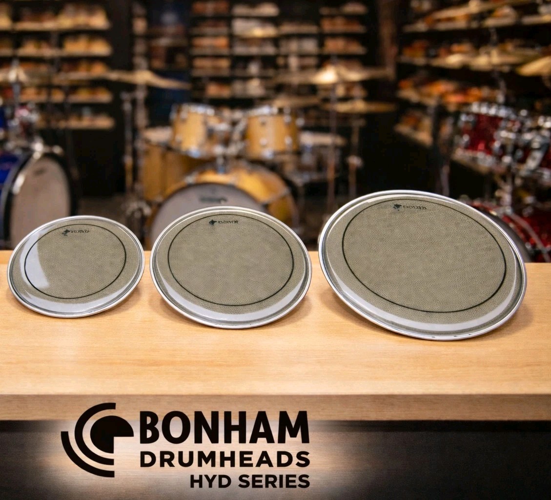 Drum Oil head Skin Sizes 10 12 14  - Set of 3  Clear HYD by BONHAM DRUMHEADS
